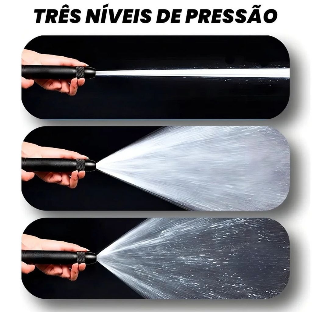 Bico em Liga de Alumínio Resistente para Alta Pressão com 3 Tipos de Jato Decora Lar
