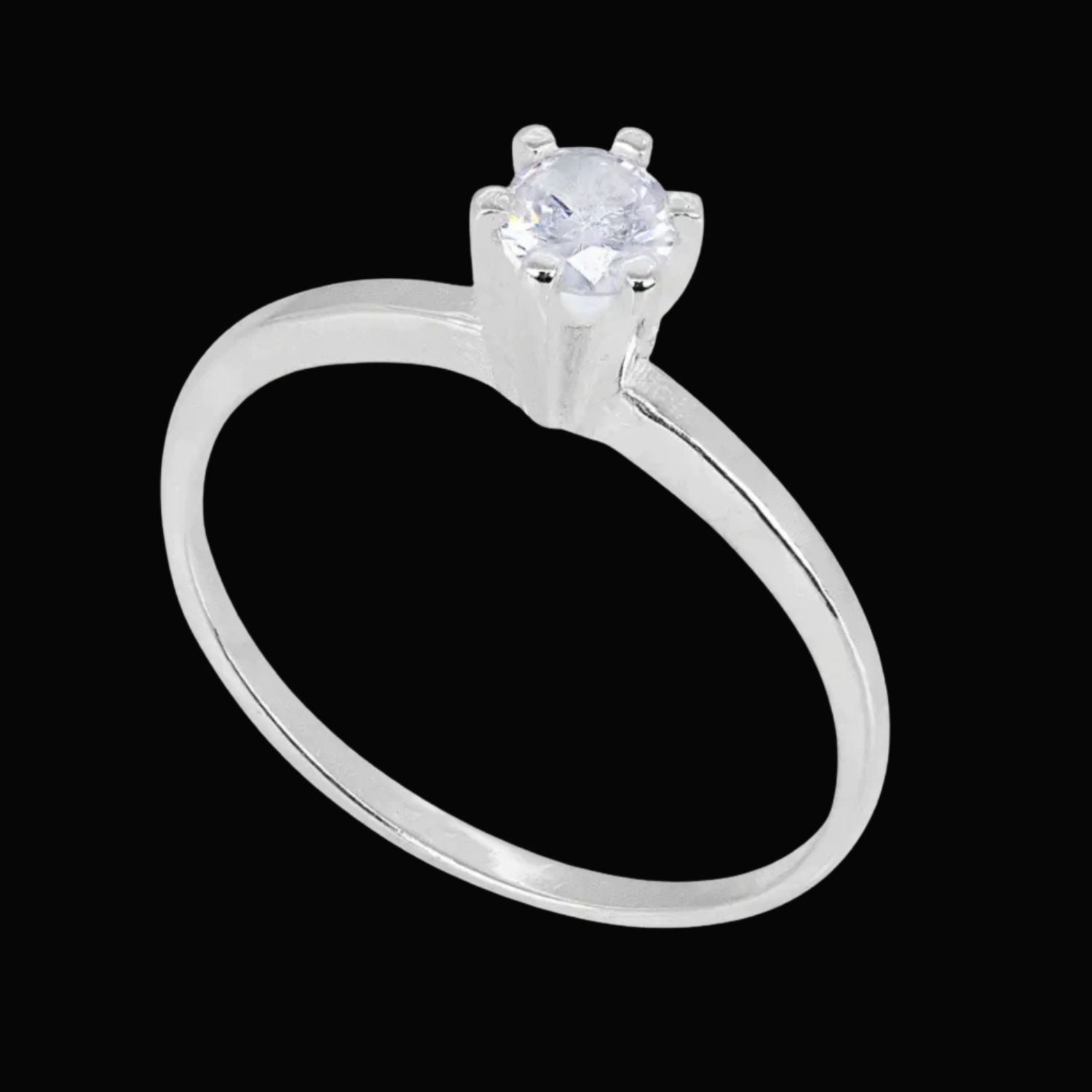 Anel Solitário Brilho Alto