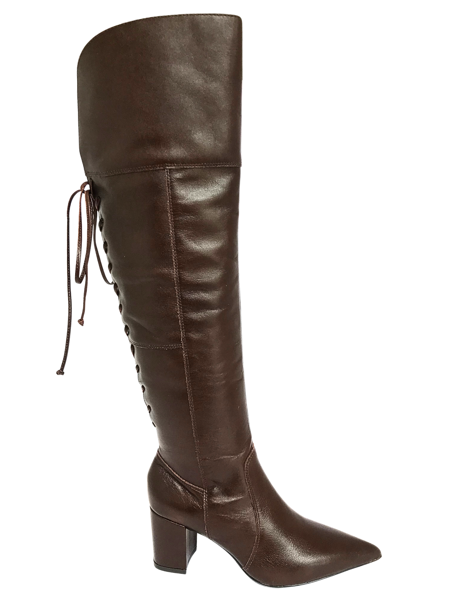 Bota Cano Alto Couro Premium Whisky   Mayara Nogueira