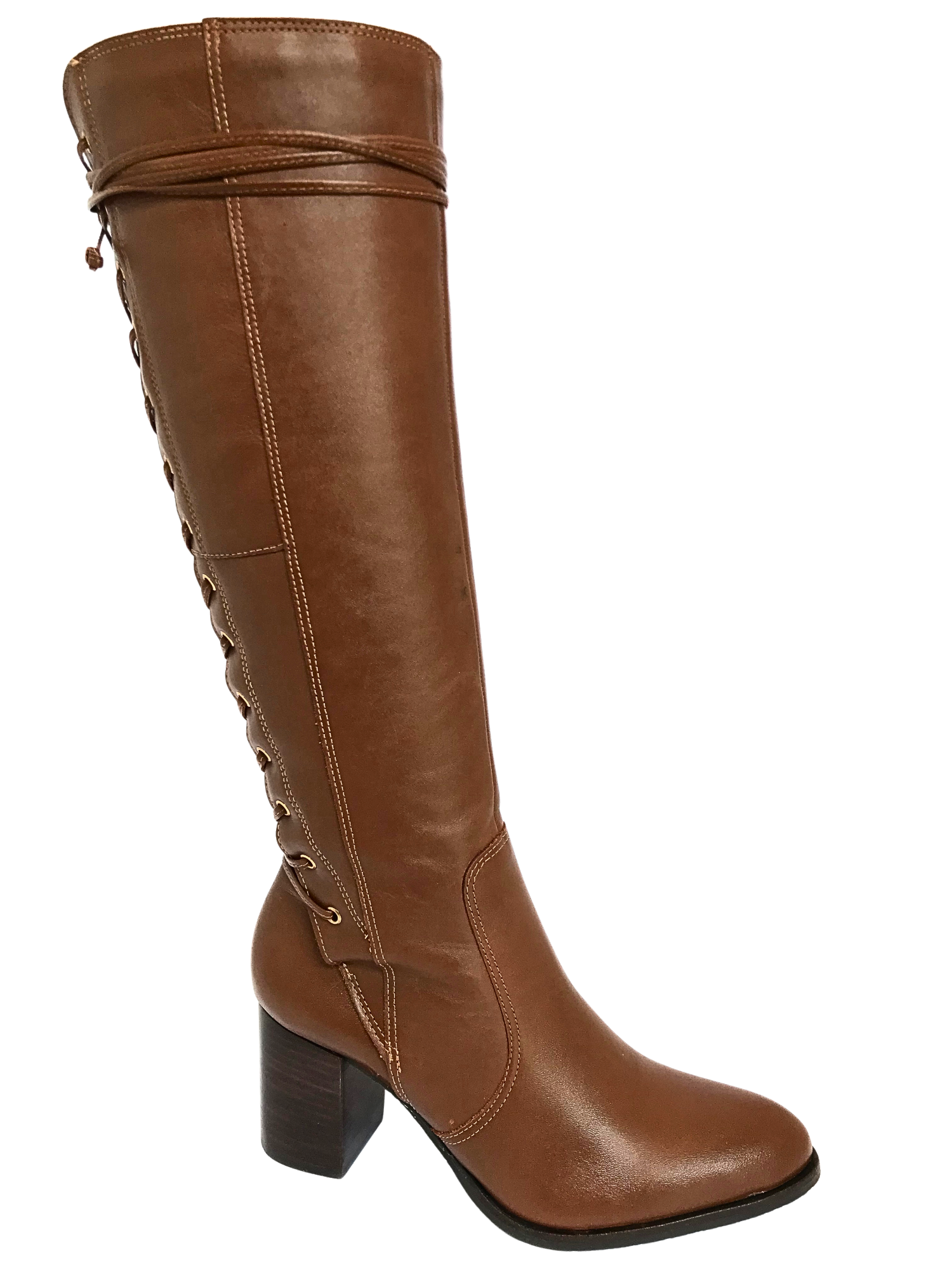 Bota Over The Knee Couro Premium Whisky   Mayara Nogueira