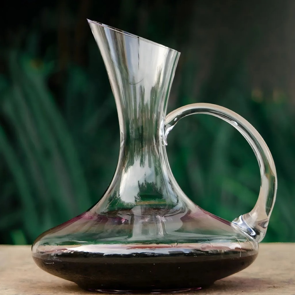 Decanter em Cristal 1,5L com Alça Design Escultural Decora Lar