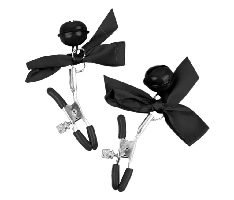 Grampos de Mamilo com Sino e Laço