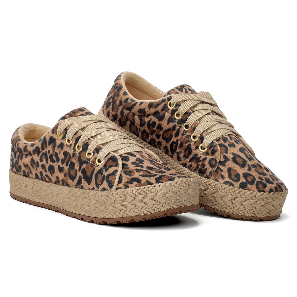 tenis feminino casual estampa de oncinha confortavel macio e estiloso