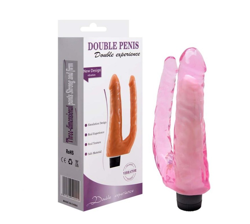 Pênis Realístico Duplo Vibrador 22 X 5Cm Sexy Import