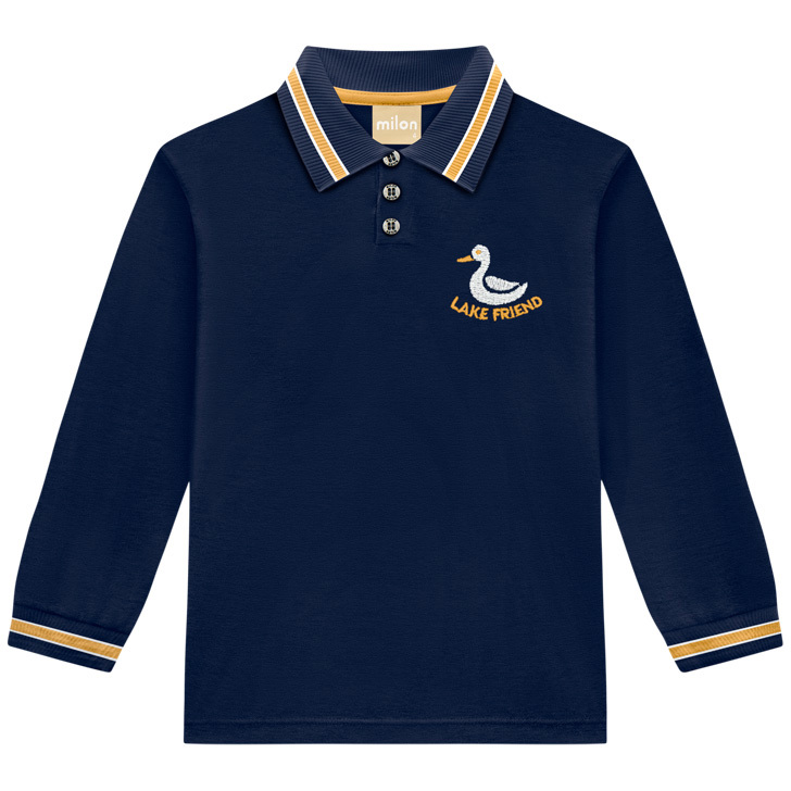 POLO MASCULINA AZUL MARINHO 19 4024 PATO MILON