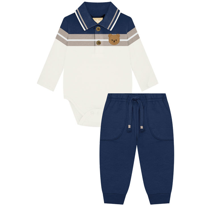 CONJUNTO MASCULINO OFF WHITE 1 11 0103 POLO MILON