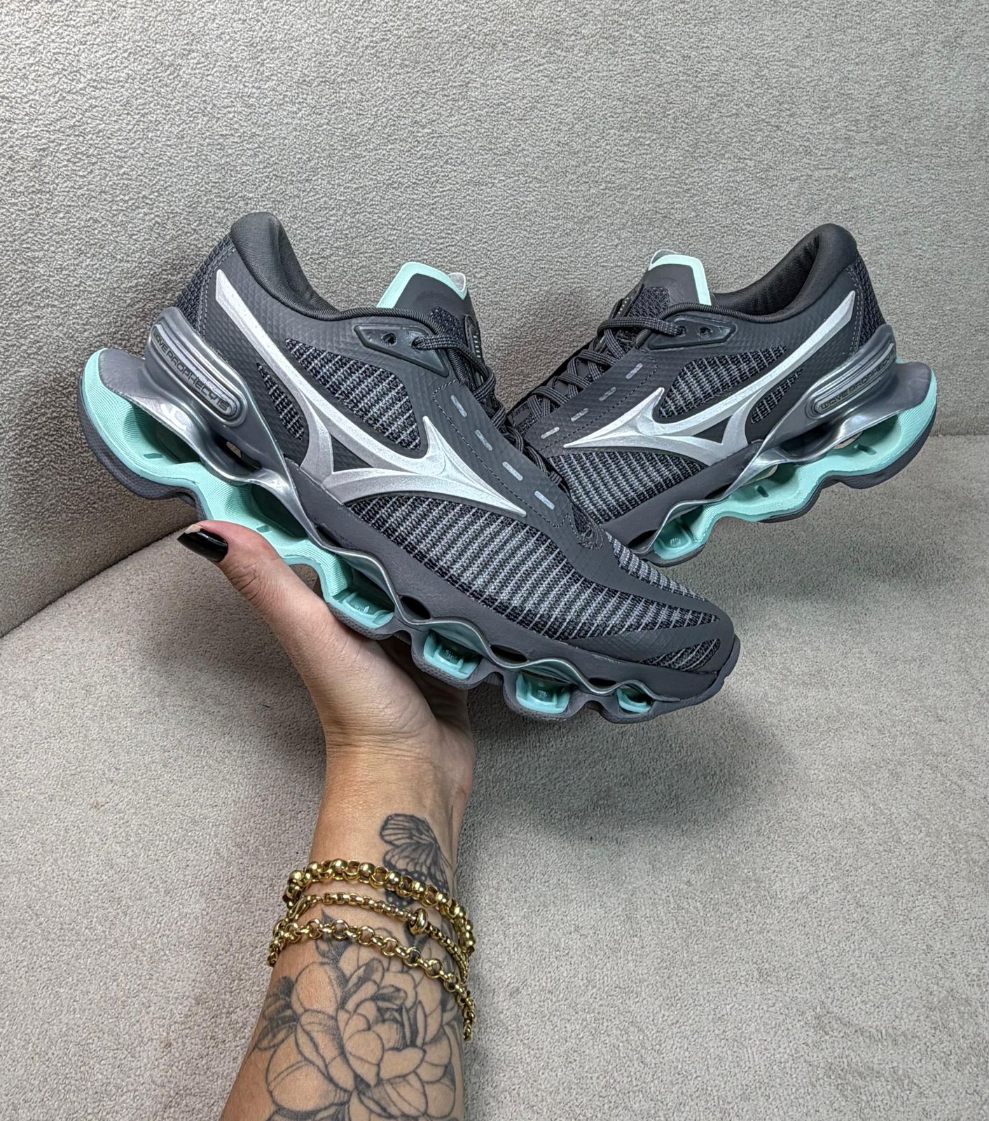 Mizuno Wave Prophecy 15 - Cinza/Ciano