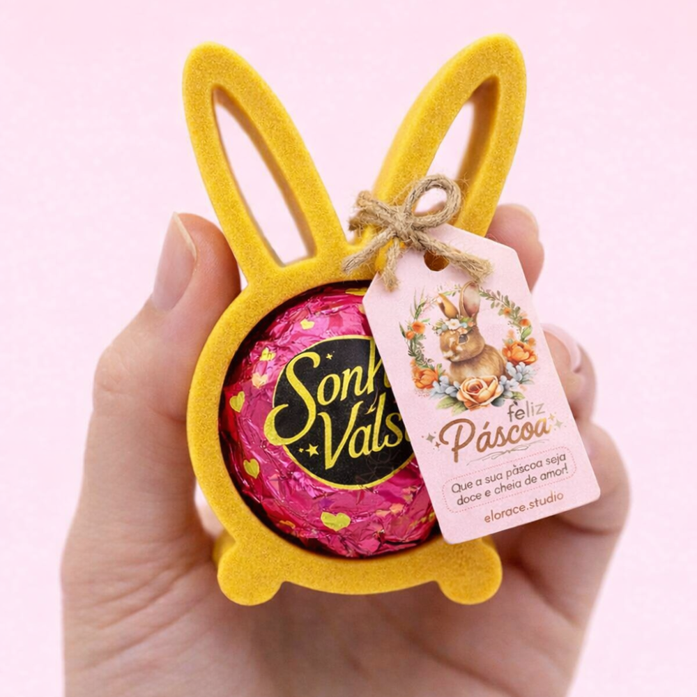 Suporte porta bombom coelhinho -  Mimo de Páscoa