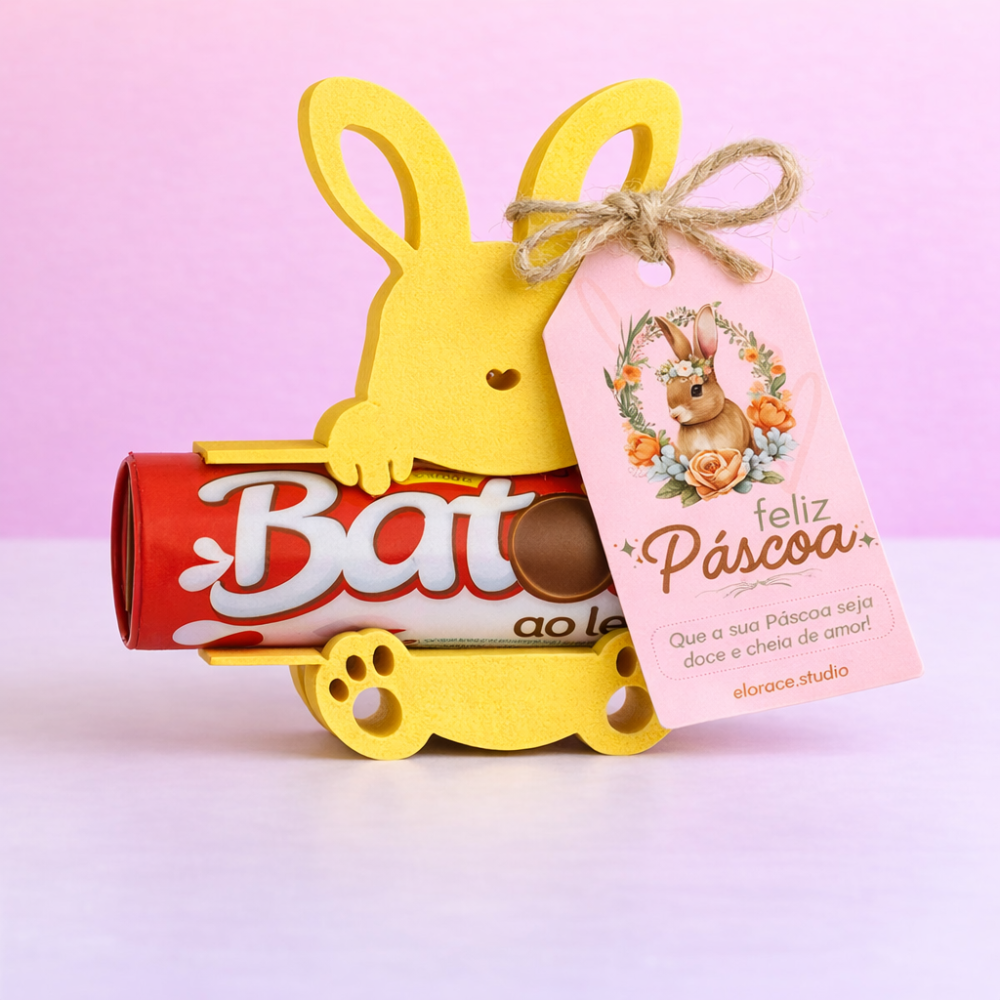 Porta Chocolate Coelhinho -  Mimo de Páscoa