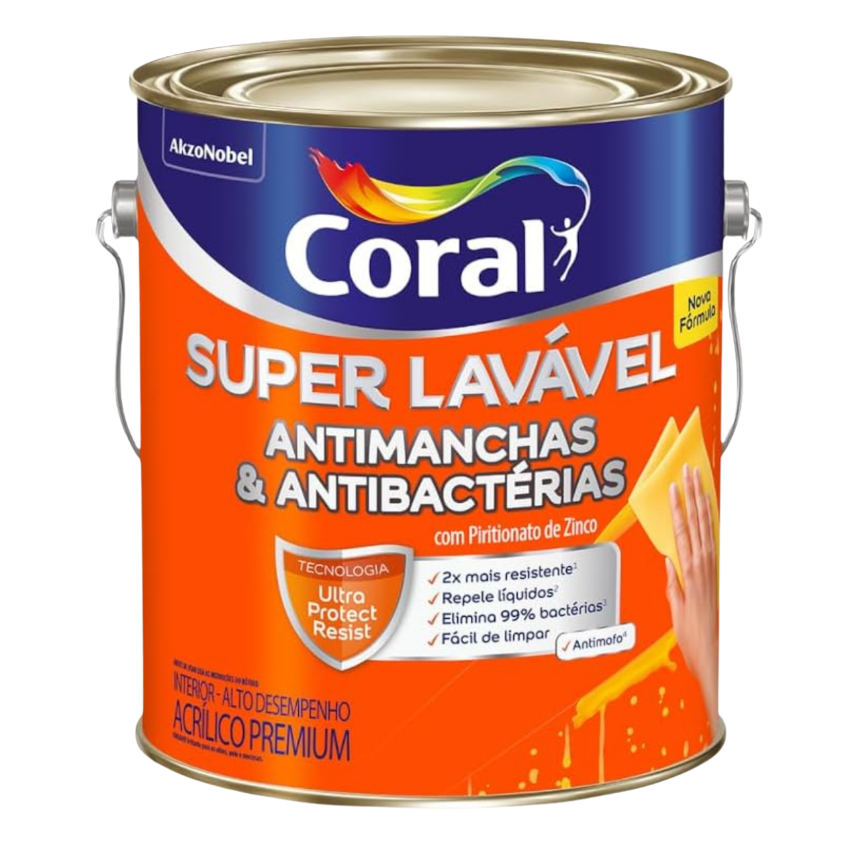 Tinta Acrílica Coral Super Lavável 3,2L Cores Sofisticadas