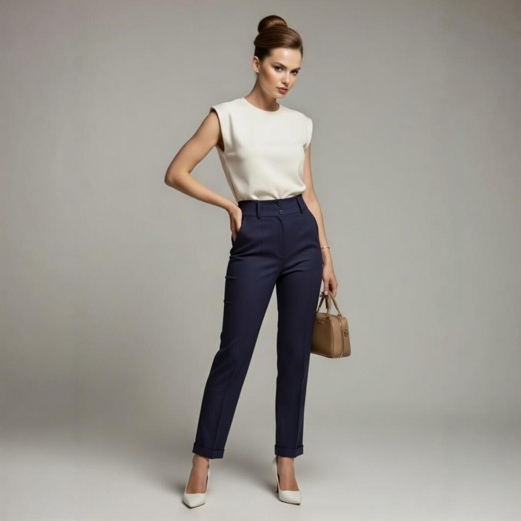 Calça cenoura na alfaiataria