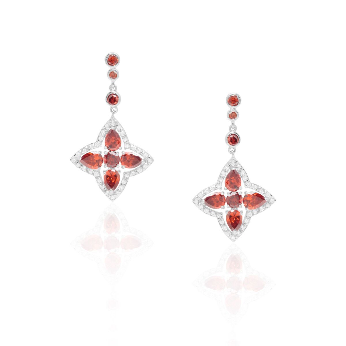 Brincos de Festa Estrela banhado em ródio branco