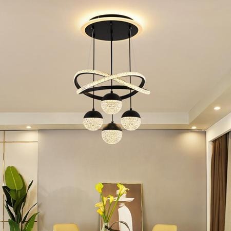 Lustre LED Escandinavo 3 Cores Moderno Decora Lar