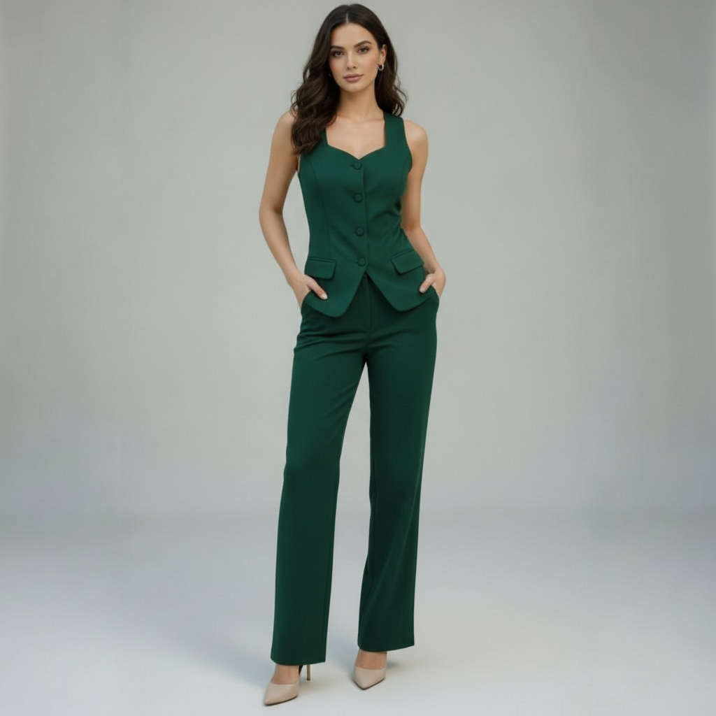 Conjunto na alfaiataria botões