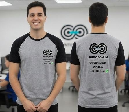 Kit 20 Camisetas Operacionais 2 Cores com logo no Peito e Costas (DTF/Silk Screen) | P ao GG