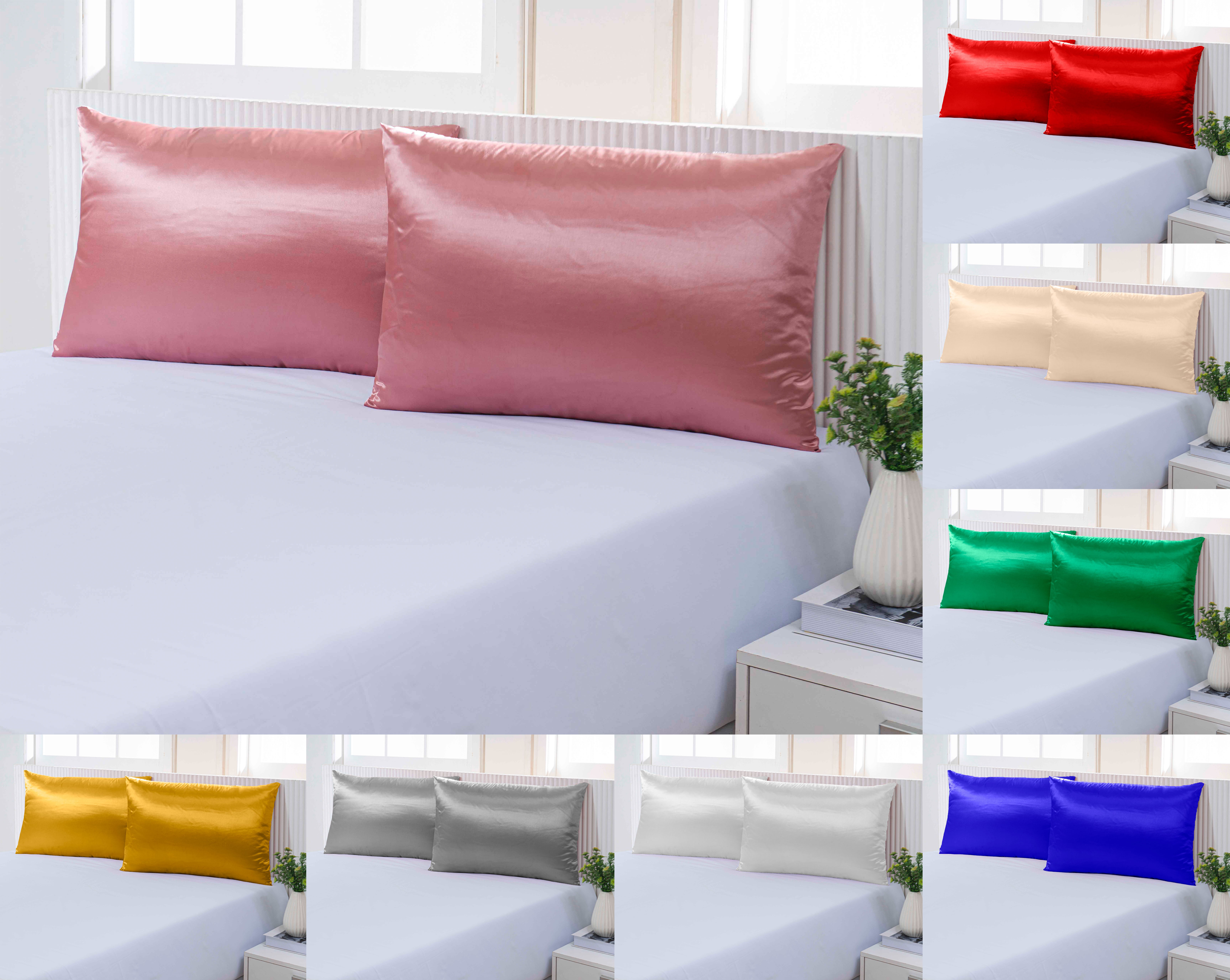 Par de Fronhas De Cetim Anti Frizz 70cm X 50cm Duas Unidades