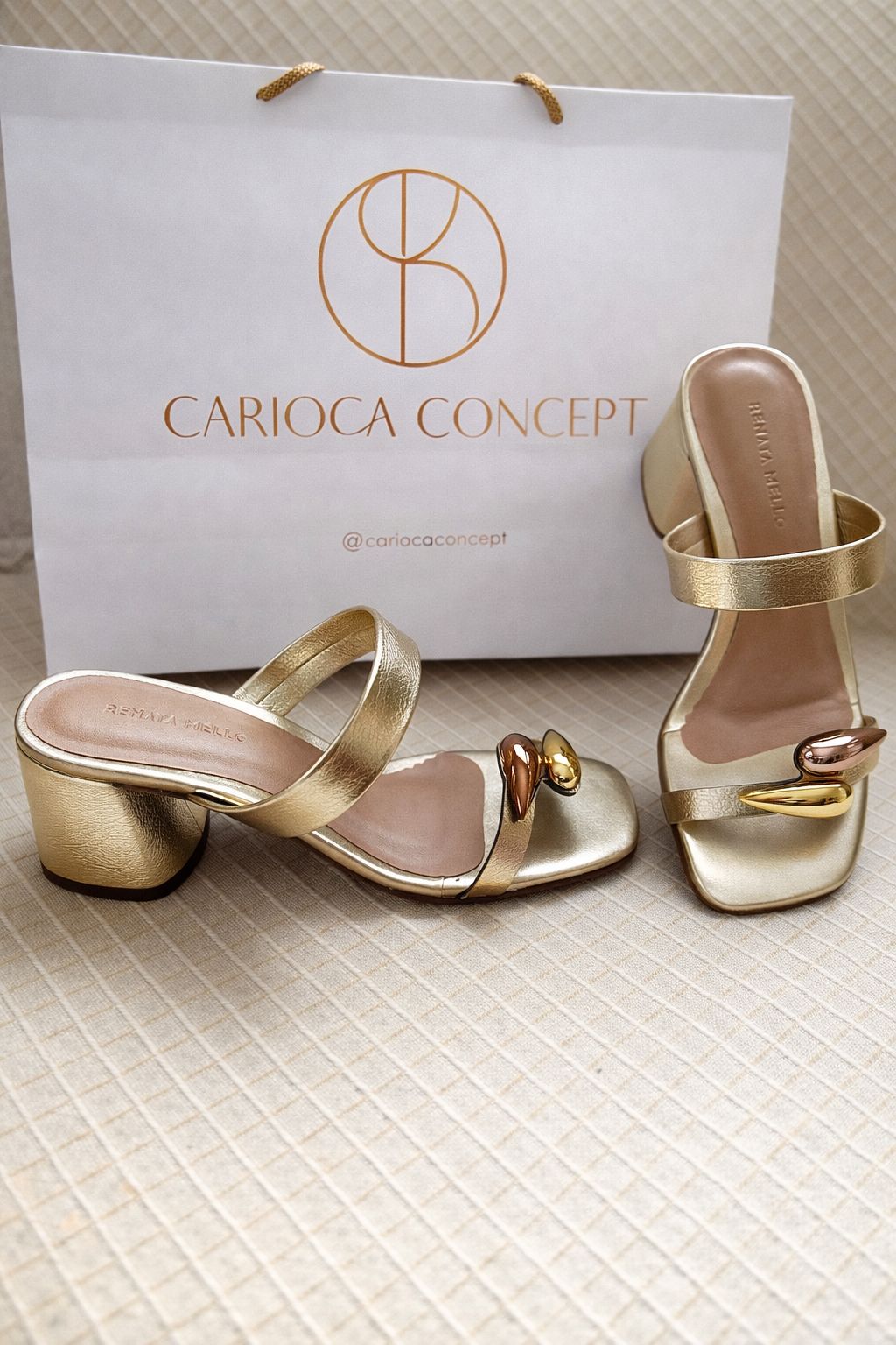 Sandália Feminina Tamanco Salto Bloco