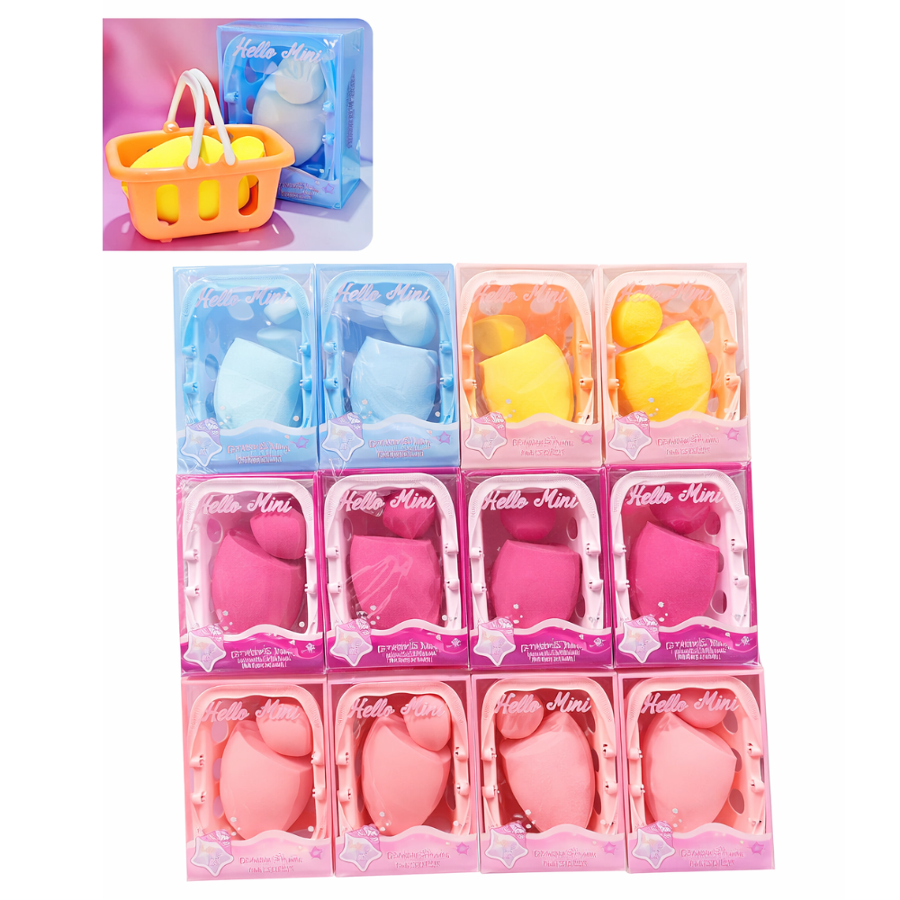 Esponja de Maquiagem com Cesta Organizadora