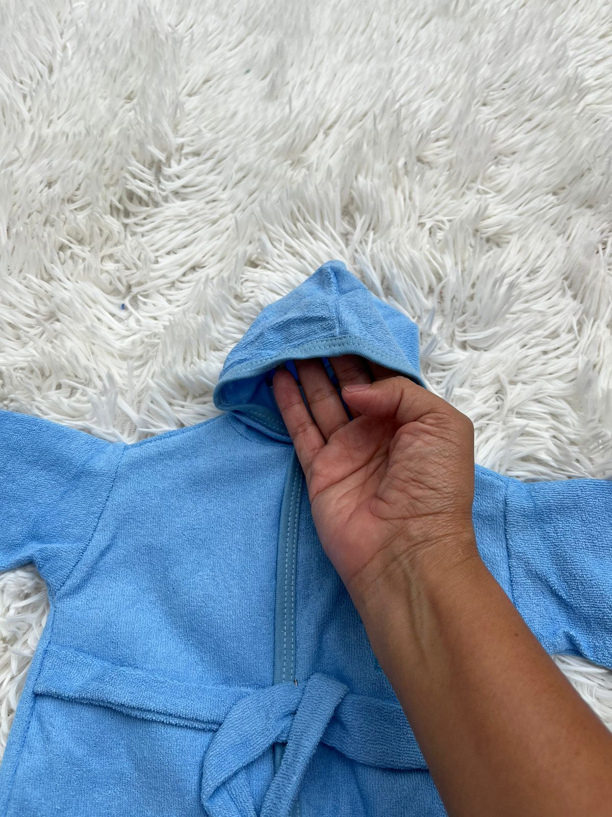 Roupão Rn ,da ate uns 3 meses 100%( azul medio- coroa)