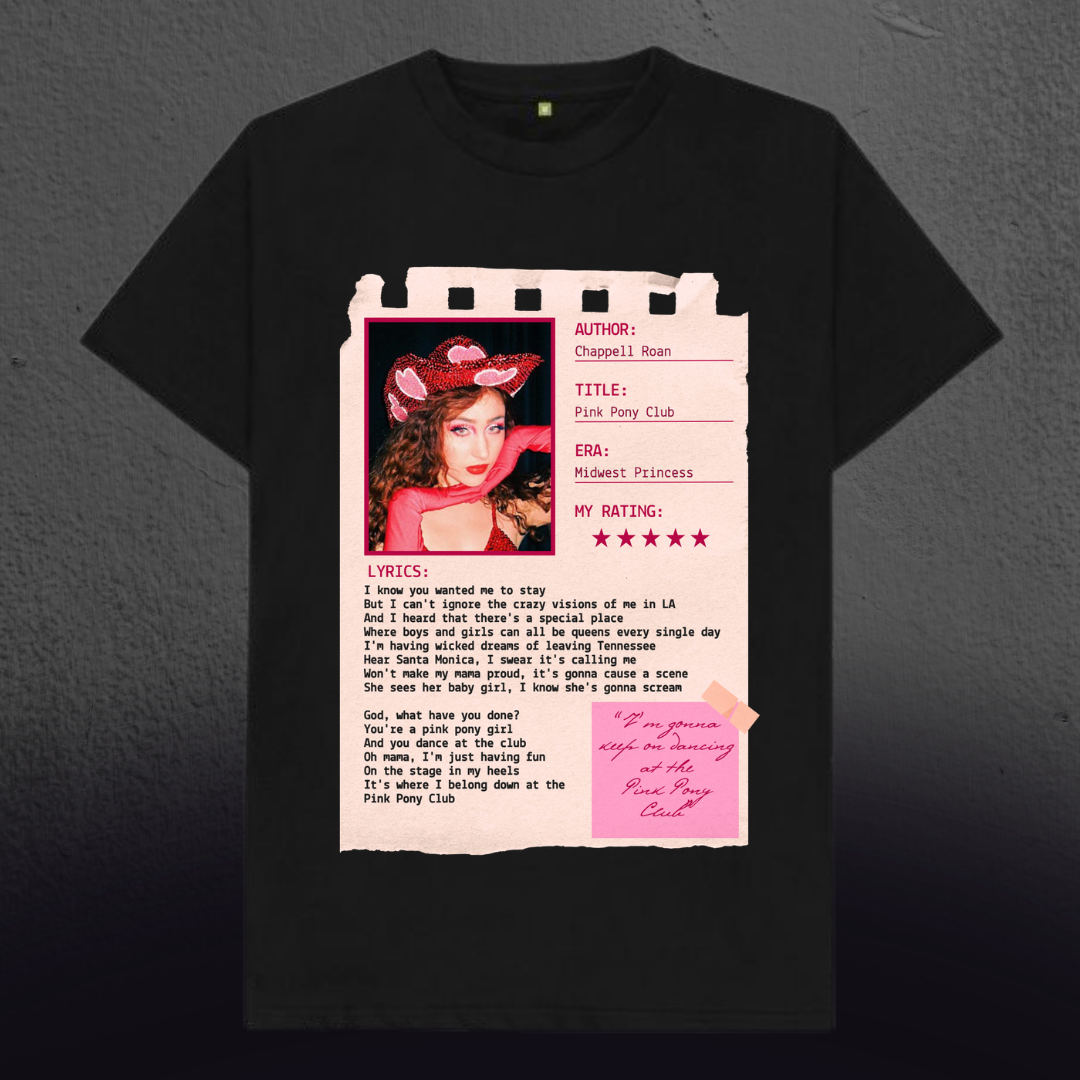 Camiseta - Chappell Roan Pink Pony Club