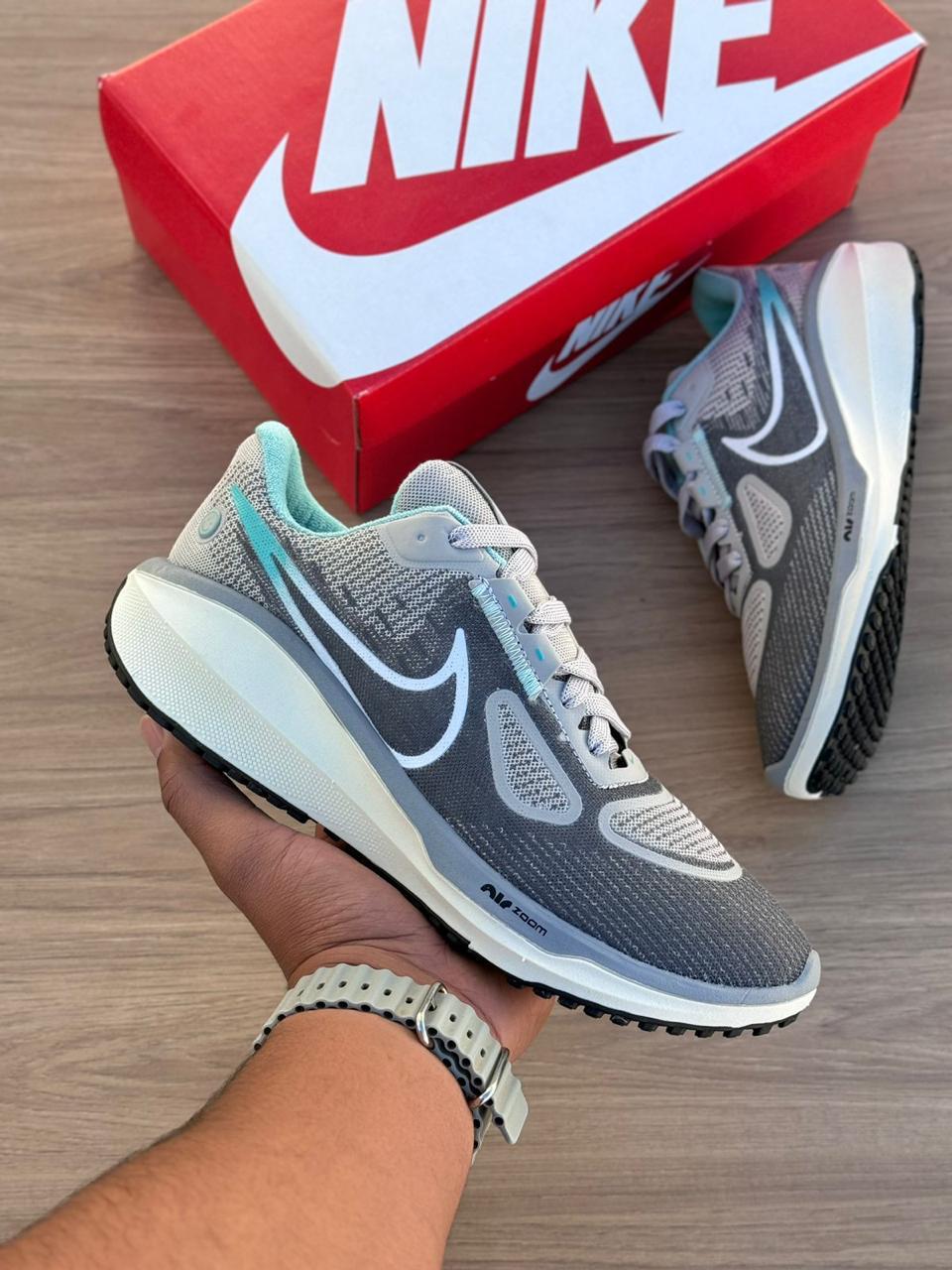 Nike Vomero 17 Cinza/azul ATACADO 69,90