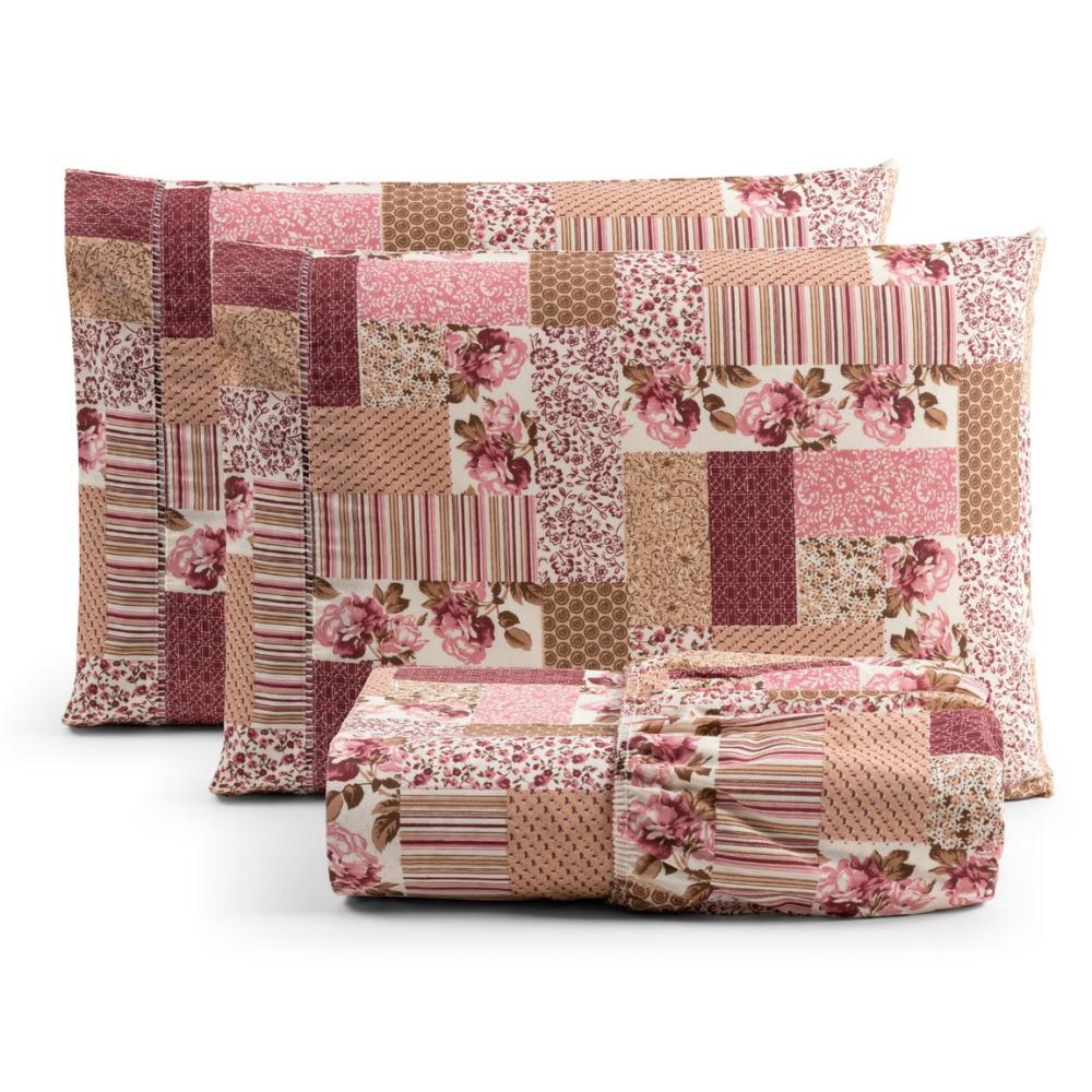 Jogo de Lençol Ponto Palito 3 Peças Lençol de Elástico Fronhas De Alta Qualidade