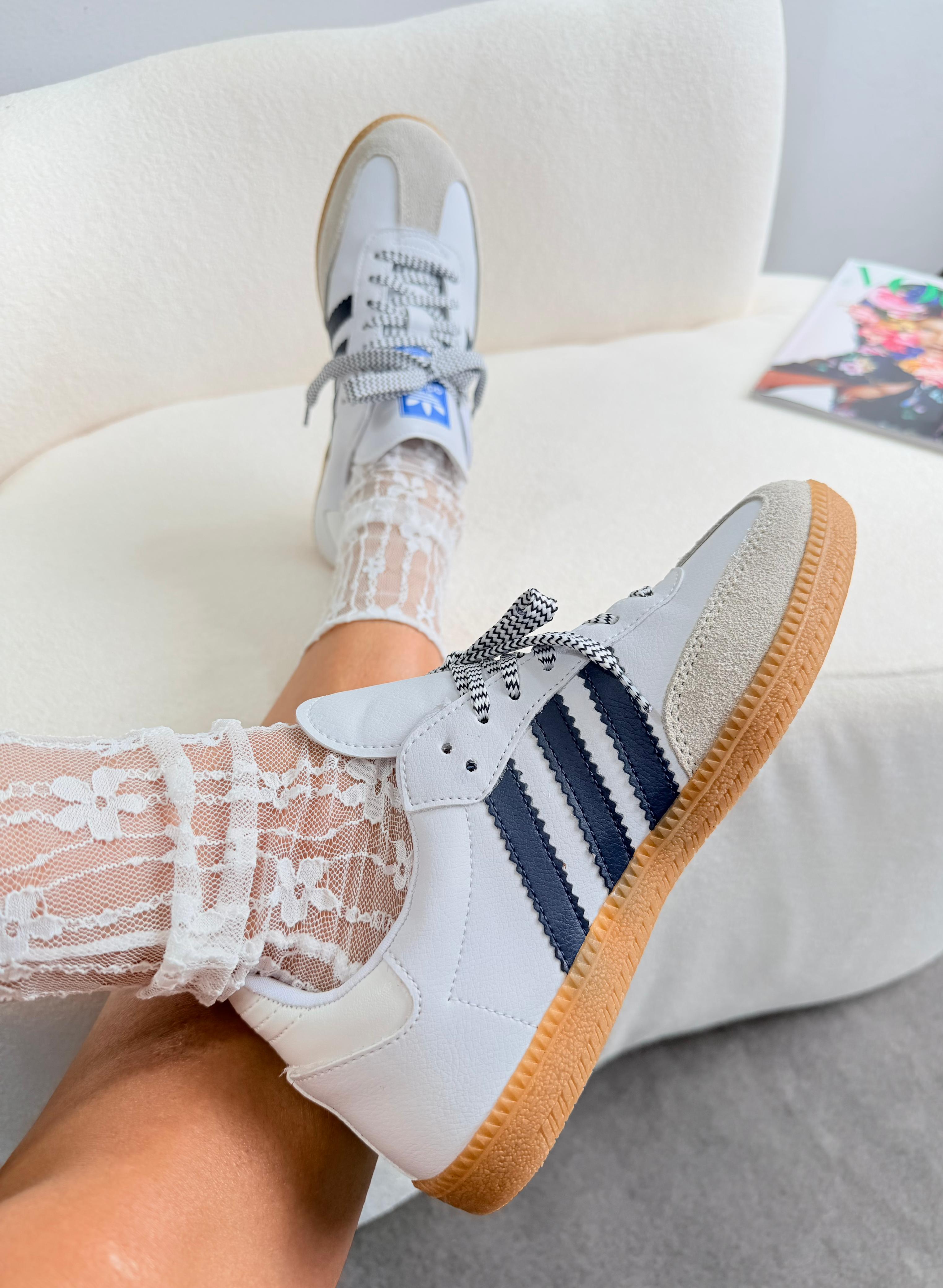 Adidas Samba Branco Azul