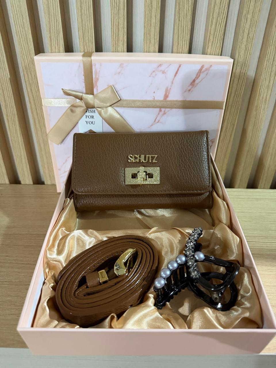 Kit Schutz - Carteira + Cinto + Presilha