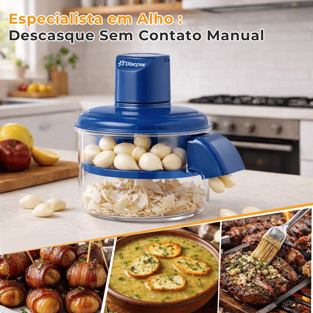 DescascaFácil Descascador Elétrico Portátil Automático Para Cozinha Prática Decora Lar
