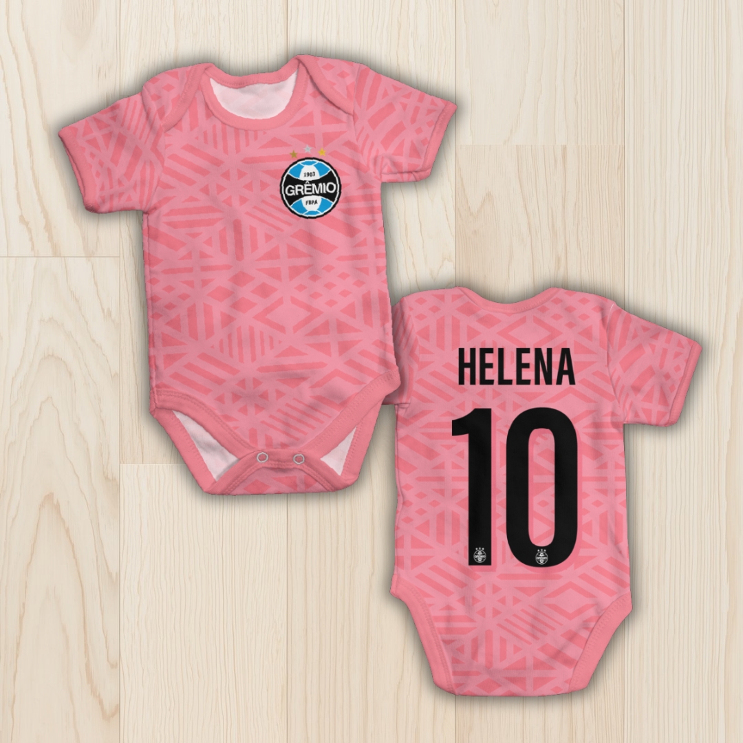 Body de bebê- Grêmio 2023 - Rosa