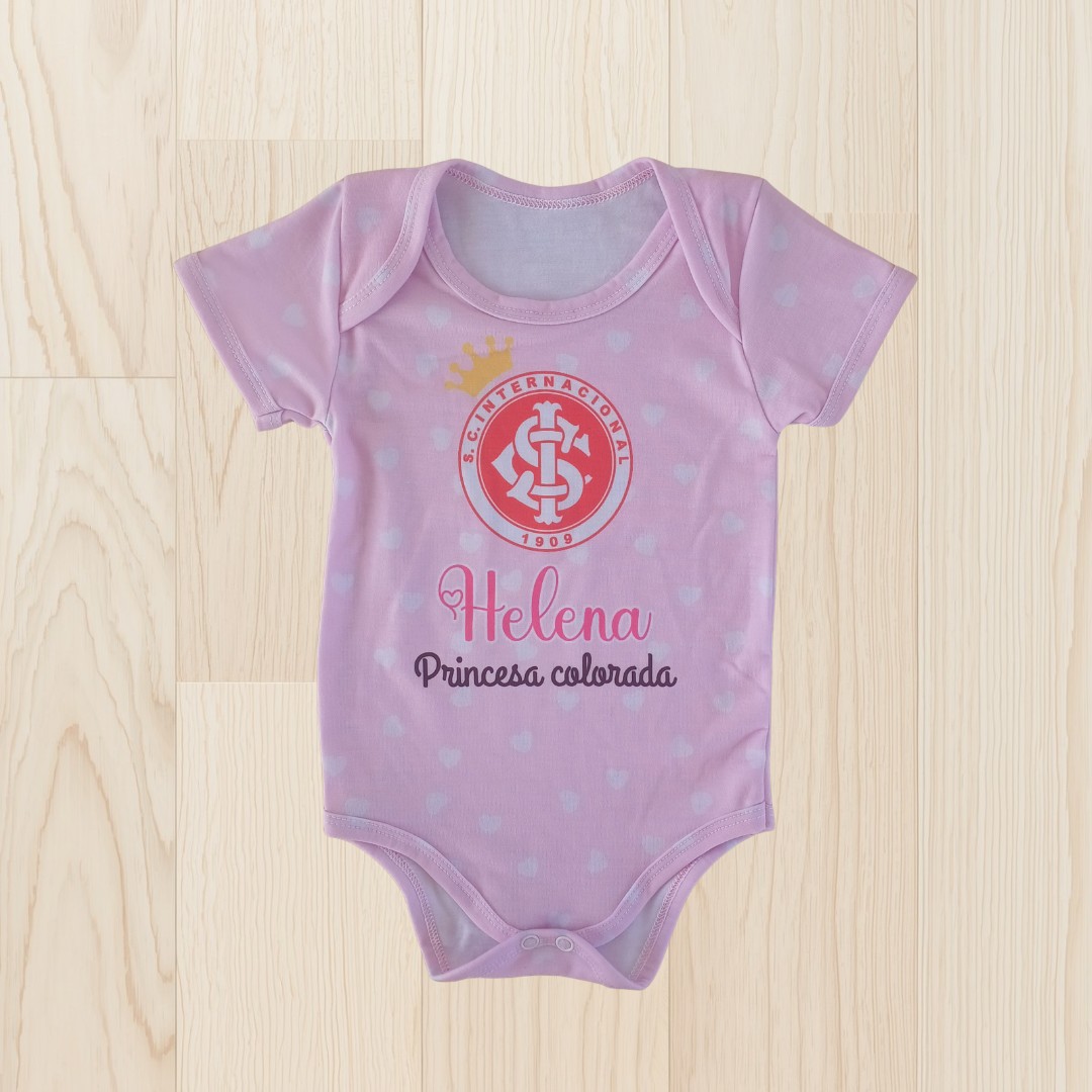 Body de bebê - Internacional - Princesa Colorada - Personalizado com nome