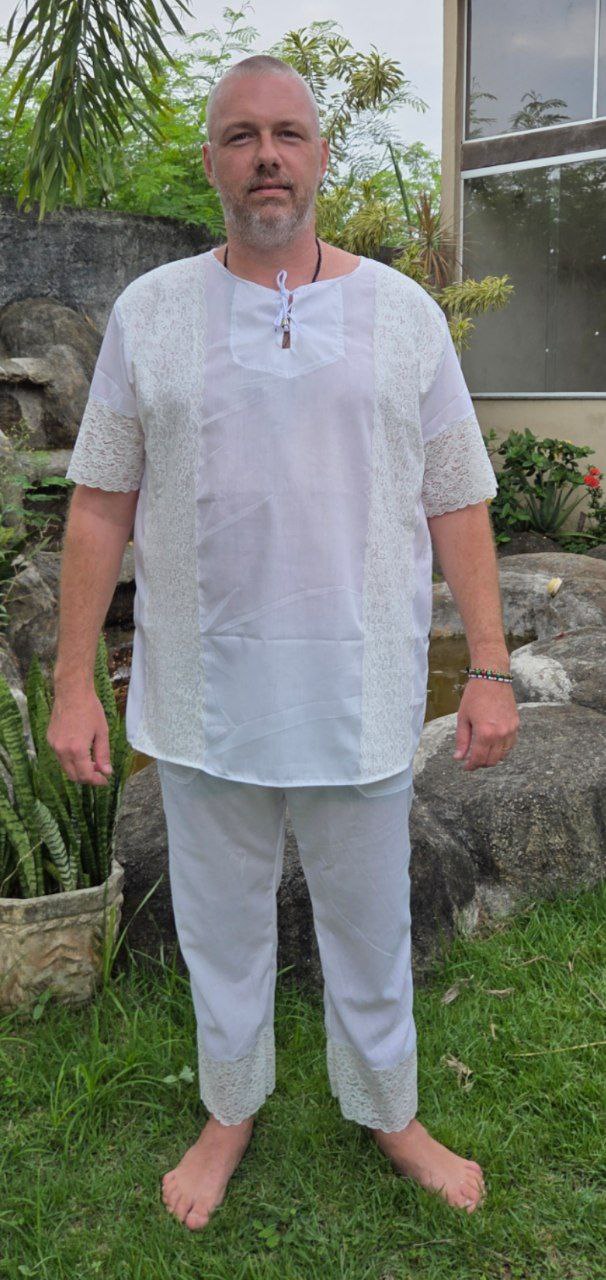 Conjunto Ração Luxo Masculino de Renda com Entremeio