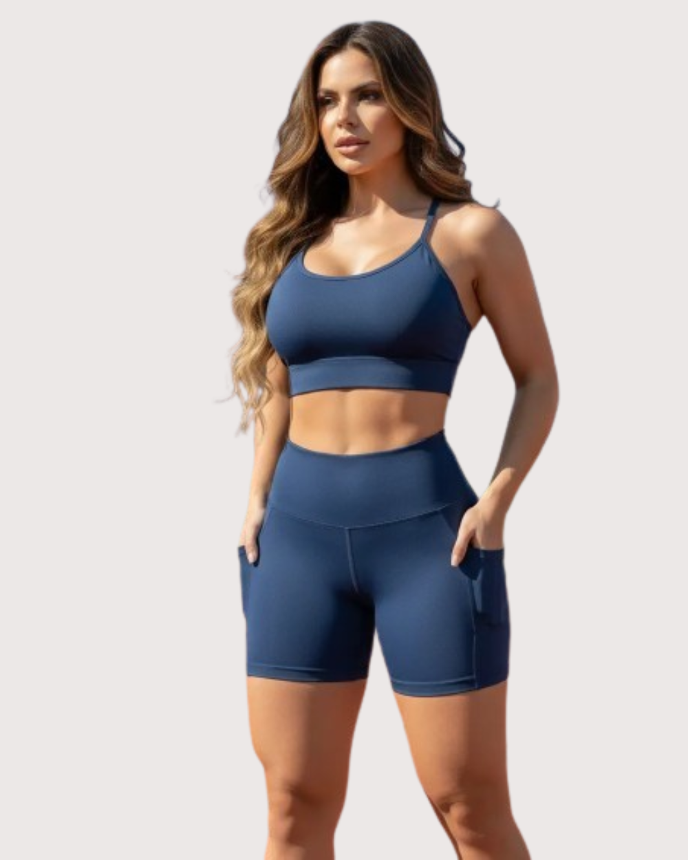 CONJUNTO TOP E SHORT COM BOLSO