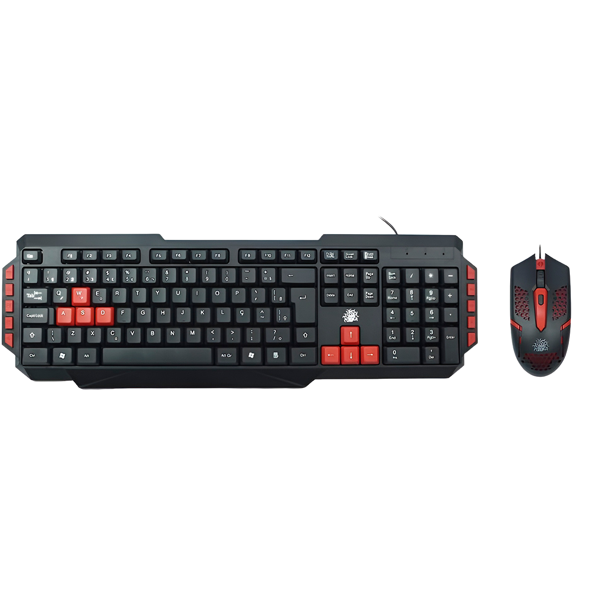 Super Kit Gamer Ergonômico - Teclado e Mouse com Fio