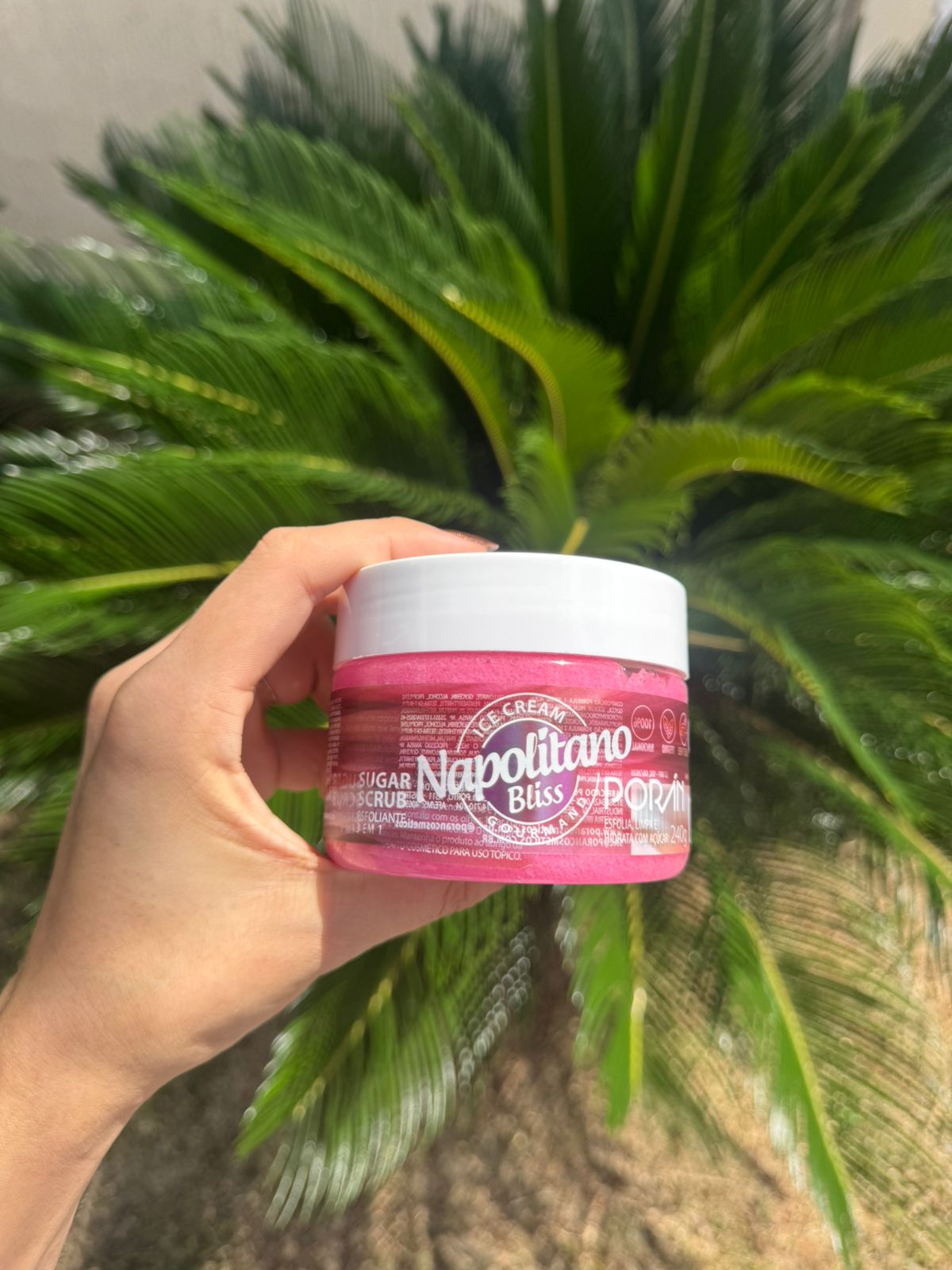Esfoliante 3 em 1 Sugar Scrub Ice Cream Napolitano Bliss 240g Porán