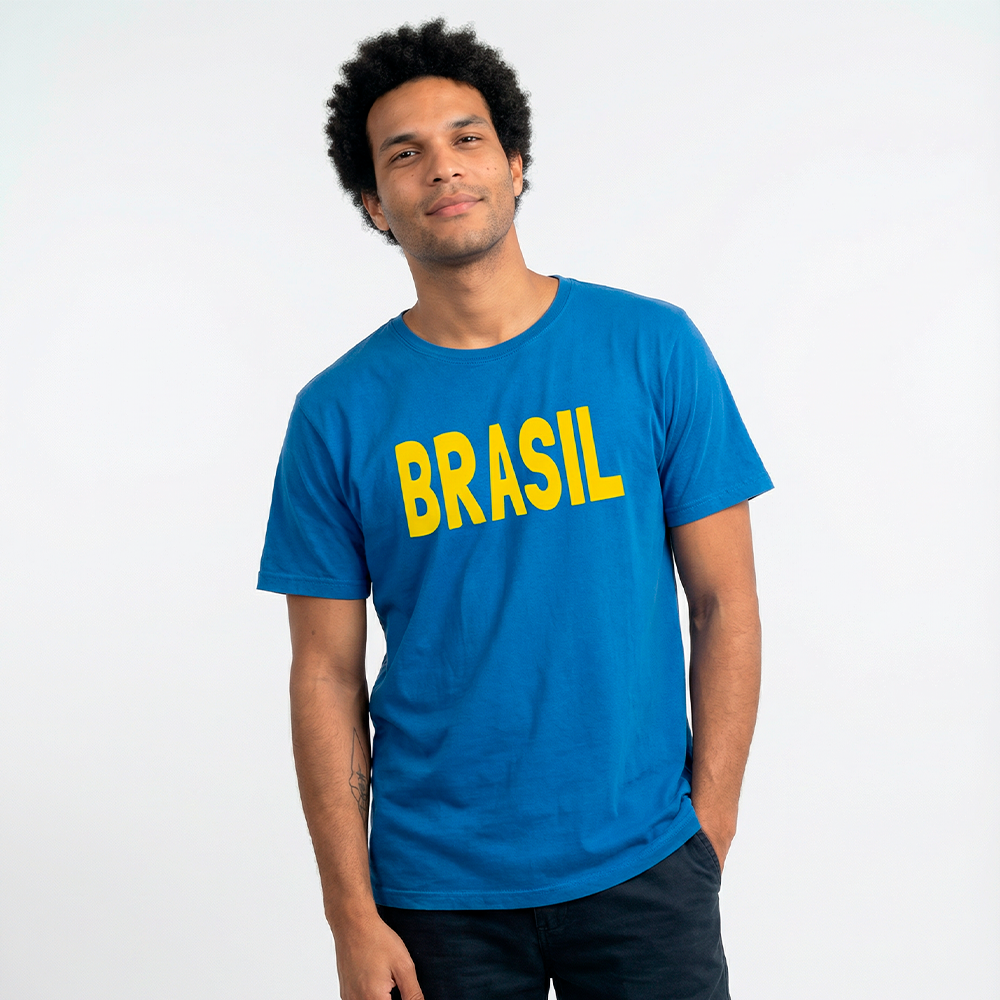 Camiseta Brasil Azul.