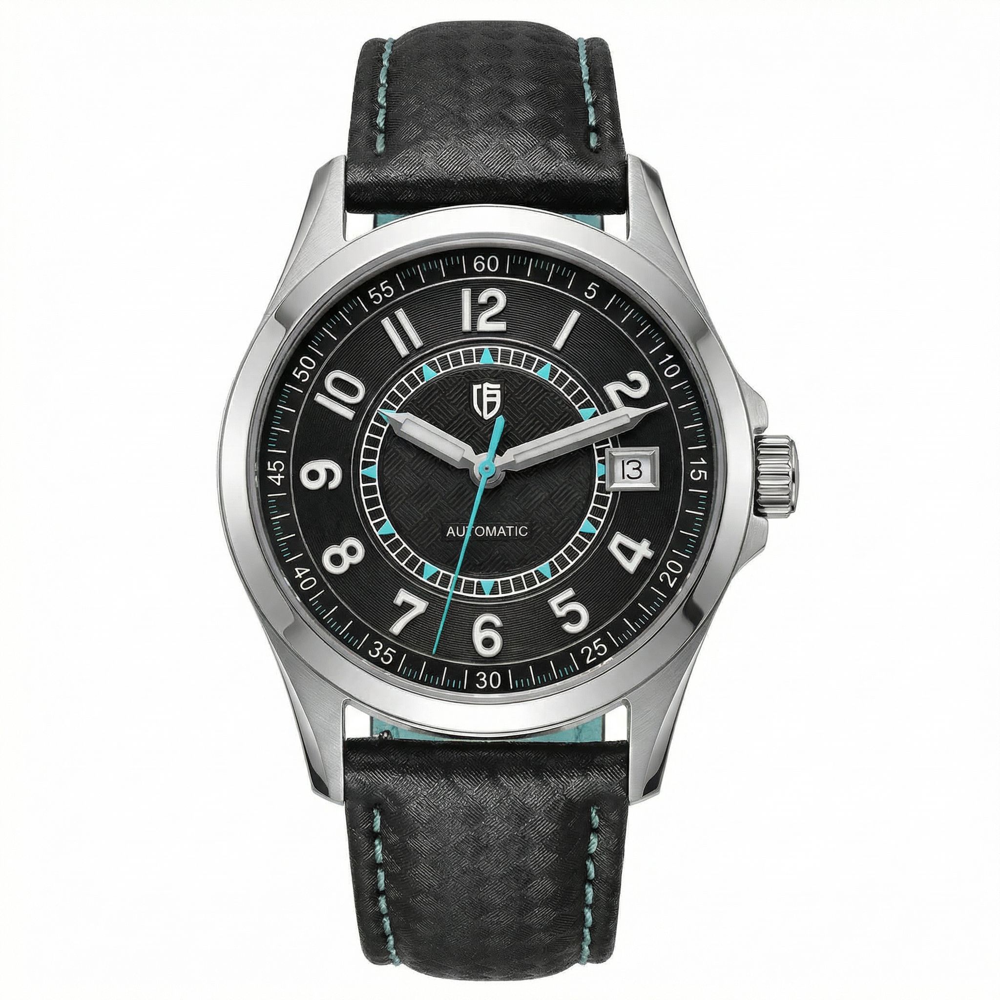 Relógio Berny AM210M-A-C | Automático Safira Carbono