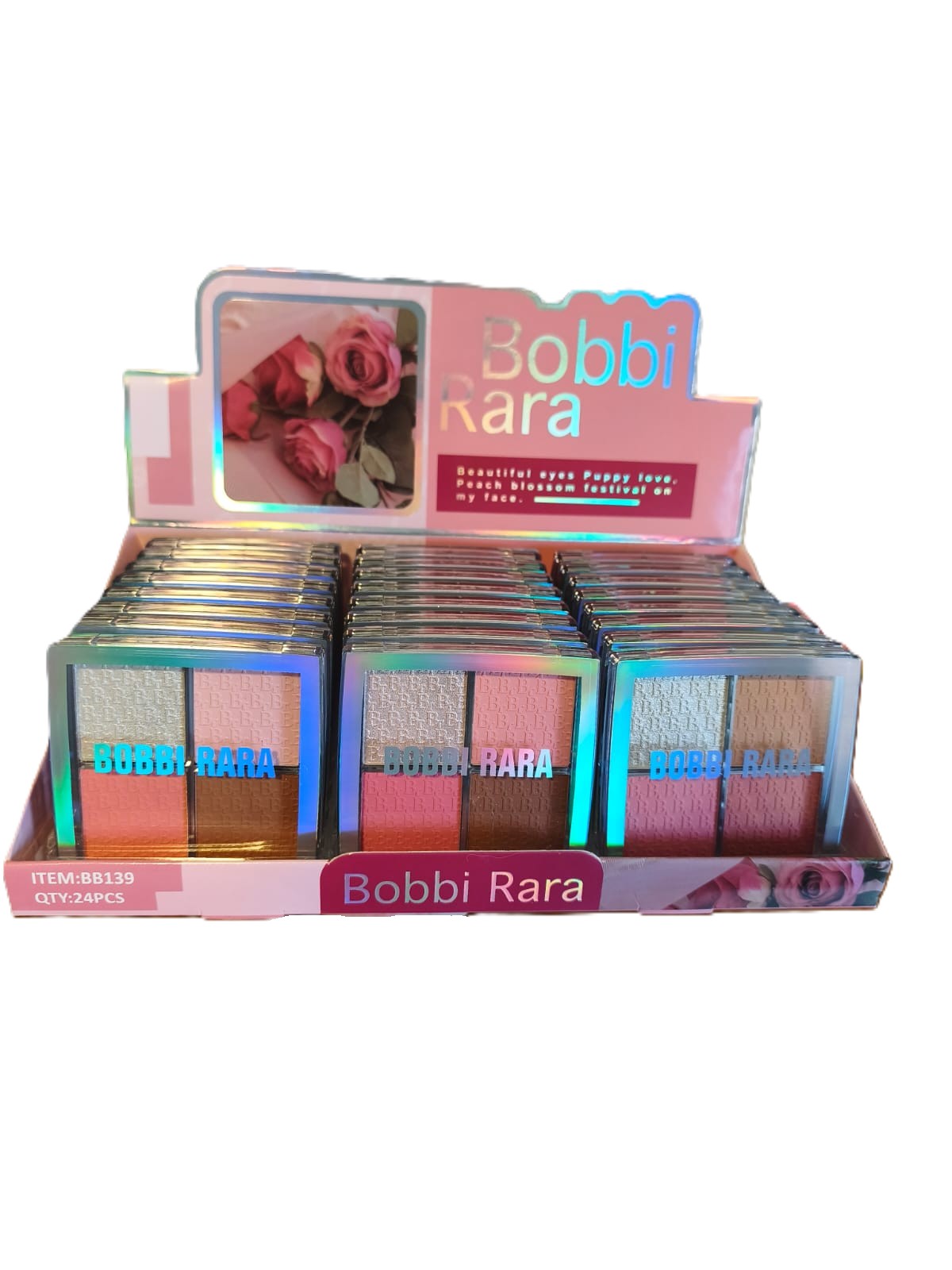 Paleta 3 em 1 Bobbi Rara Blush, Iluminador e Contorno