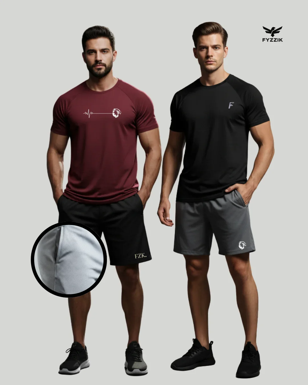 Kit Campeão: 2 Camisas Tech dryfit + 2 shorts Dryfit Performance
