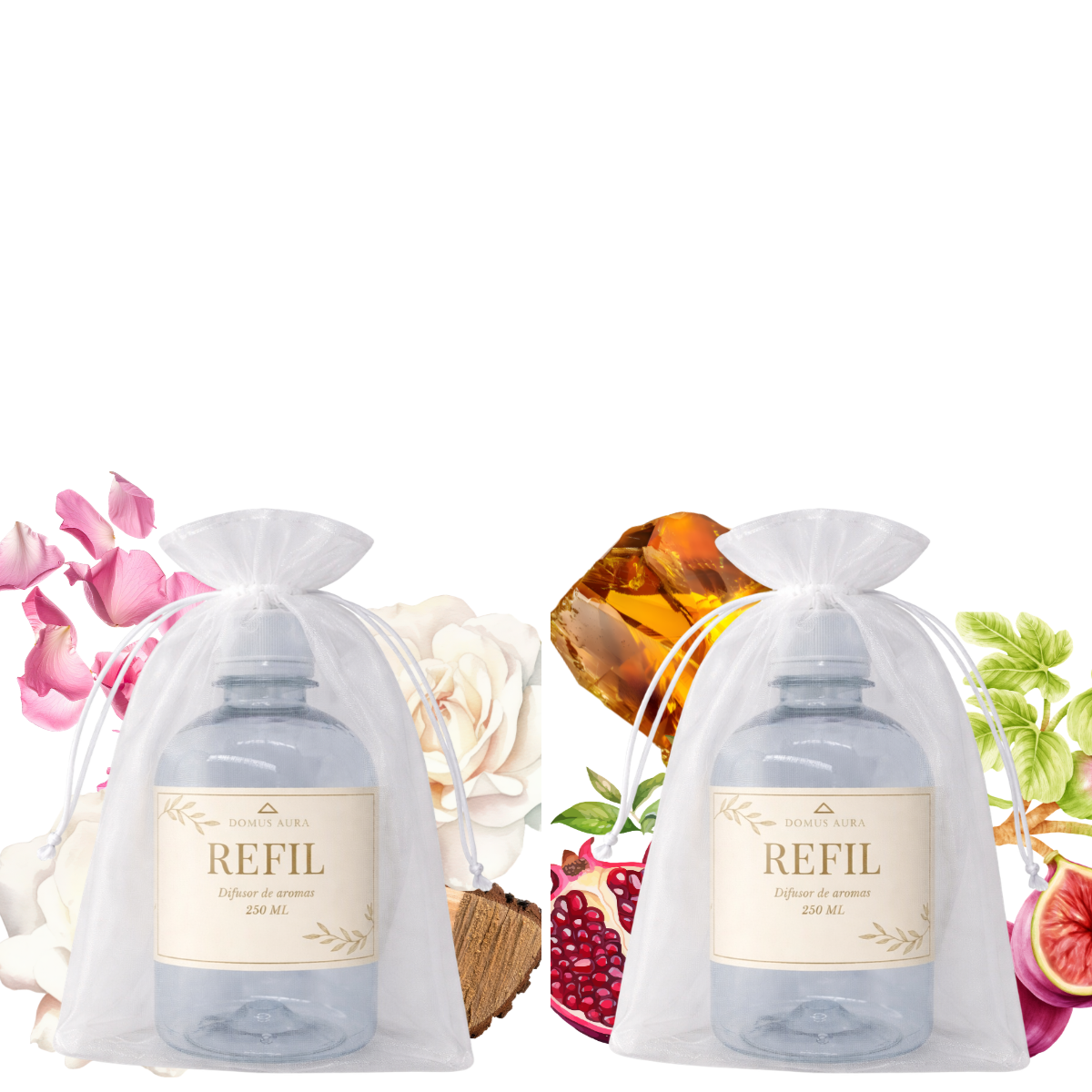 Kit Com 2 Refil Difusor de Aromas Ambiente 250ml