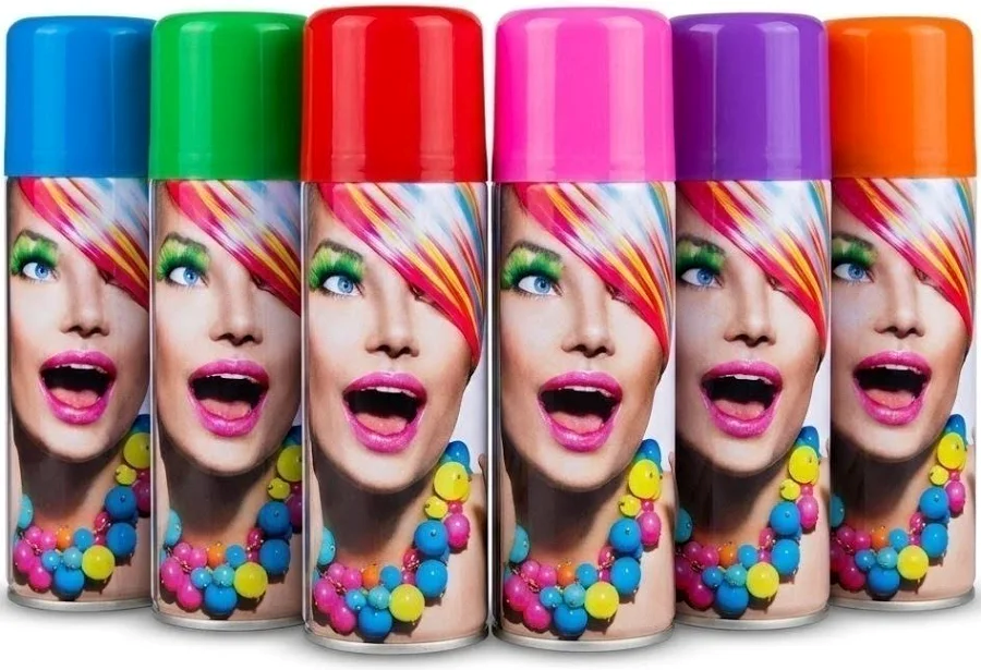 Tinta spray de cabelo removivel- love rain