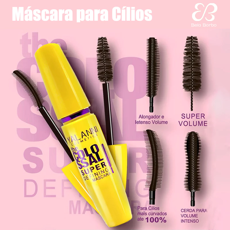 Máscara para Cílios The Colossal Super Volume Yalanni Efeito Dramático Volume Máximo e Longa Duração