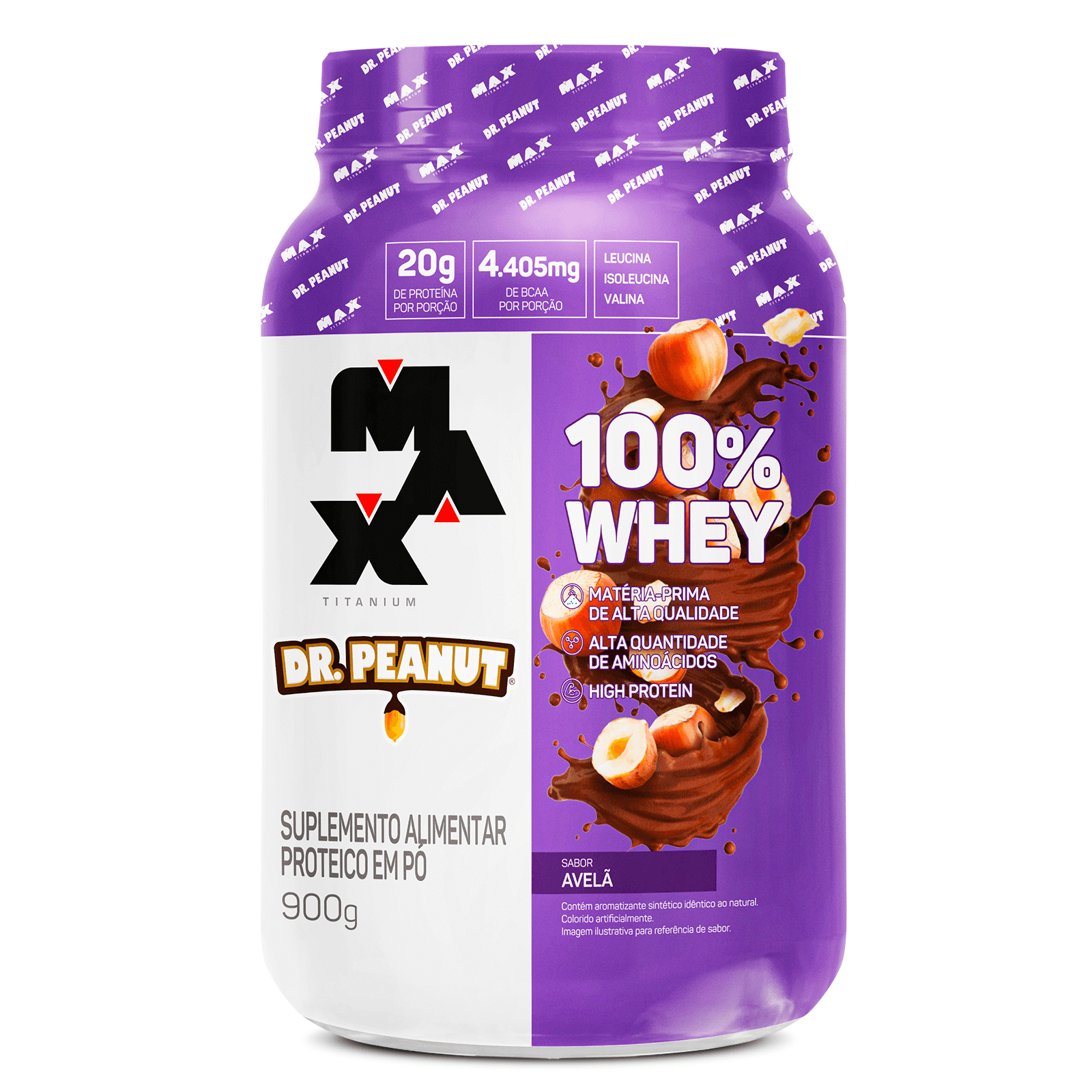 100% Whey Max Titanium x Dr. Peanut 900g