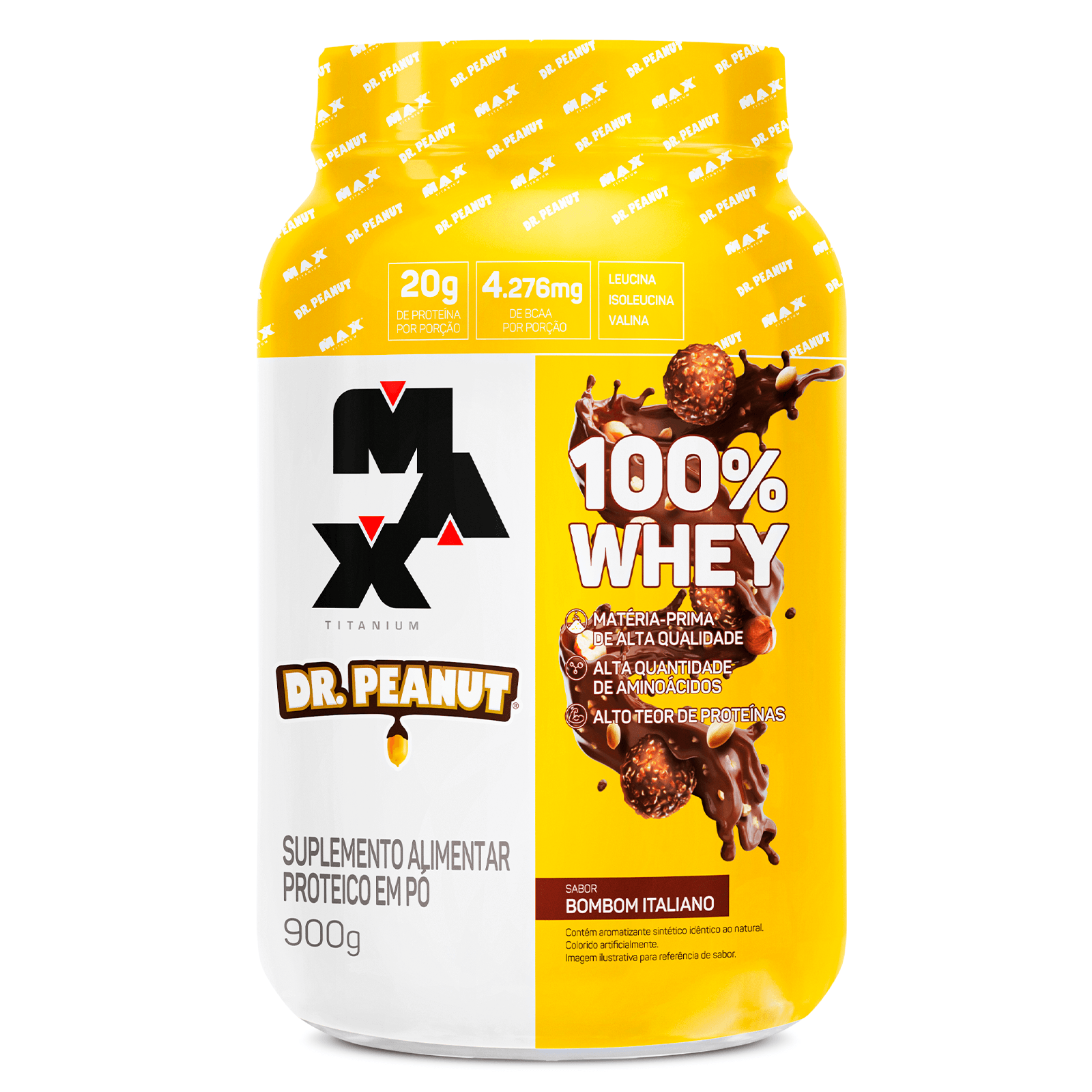 100% Whey Max Titanium x Dr. Peanut 900g