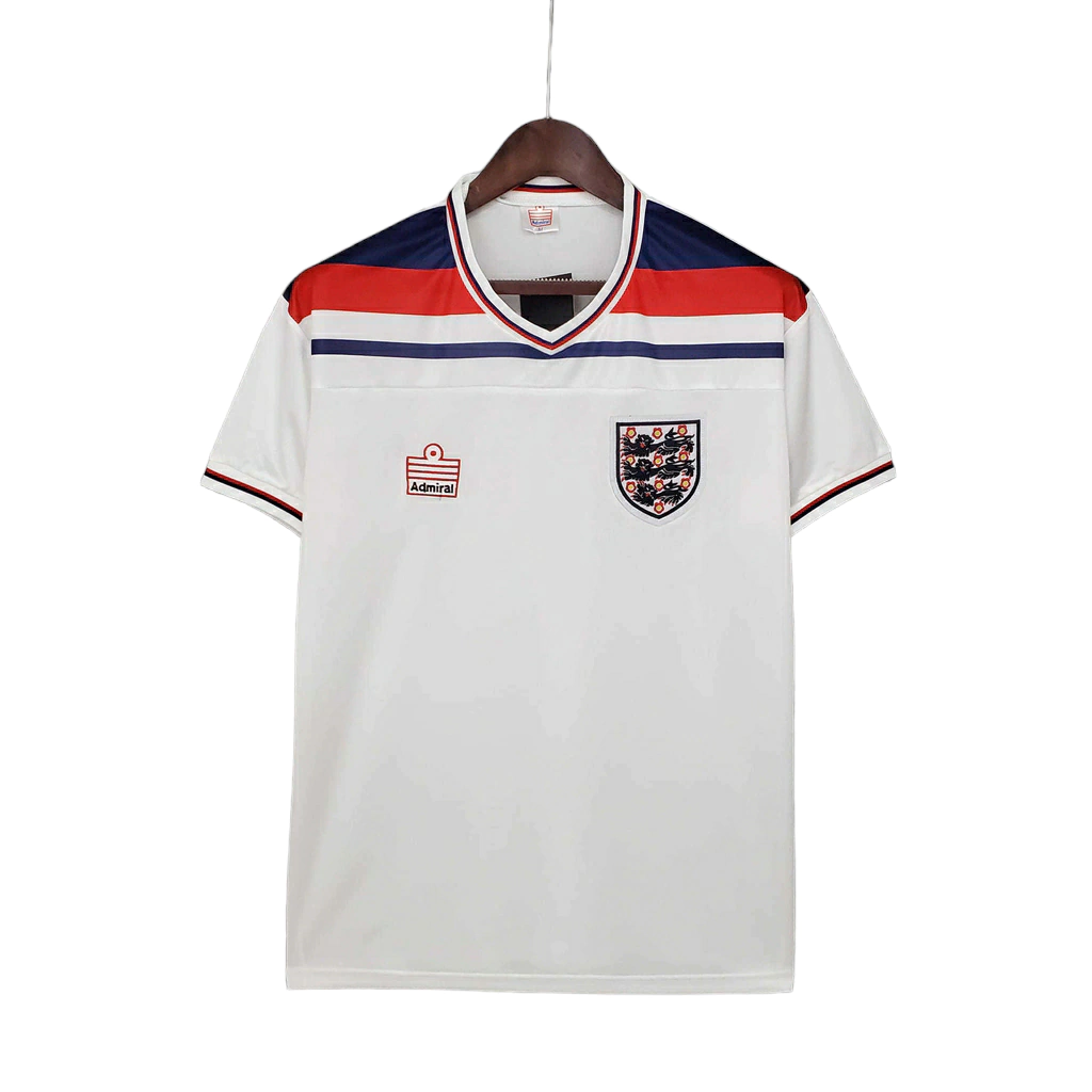 Camisa Retrô Seleção da Inglaterra 1982  - Branca