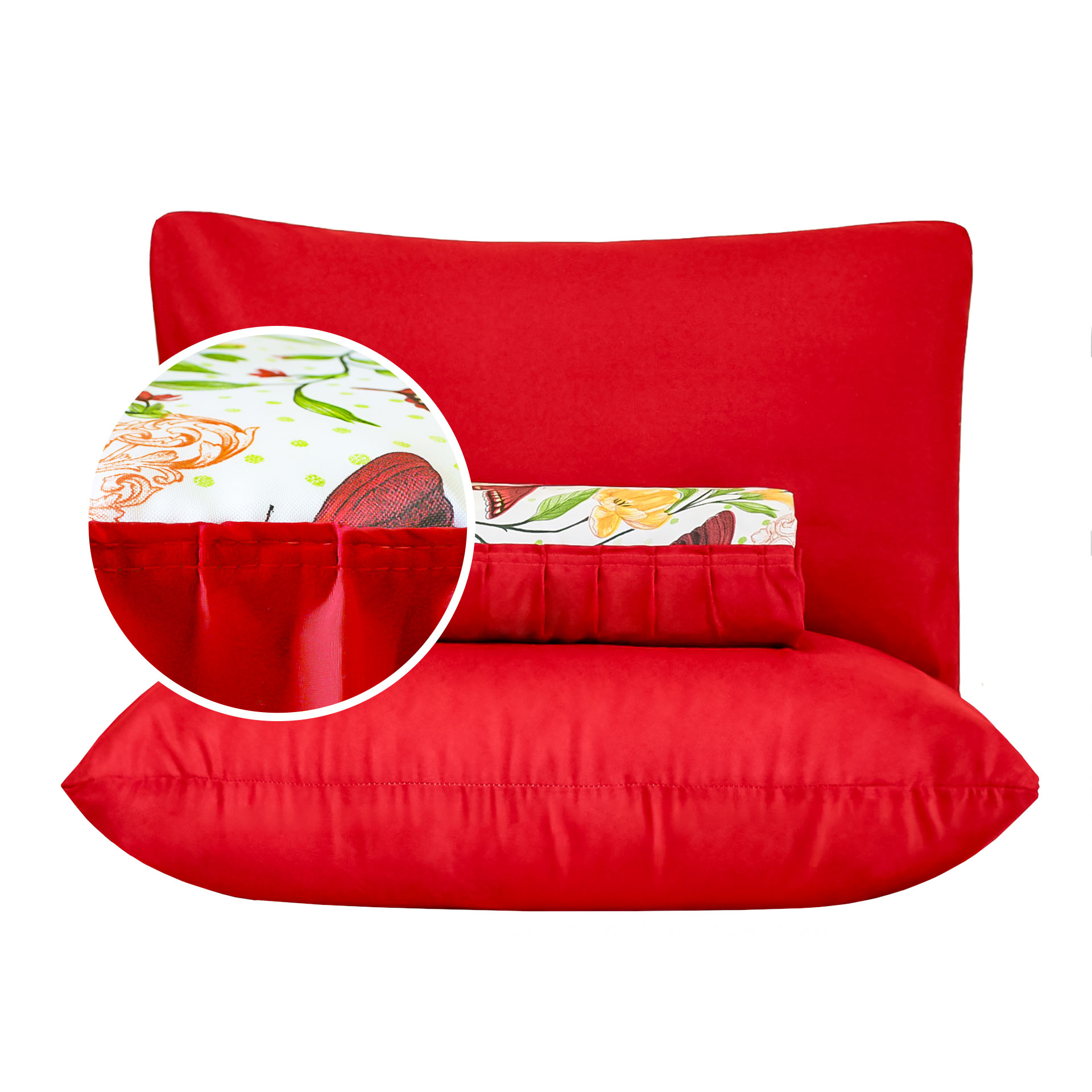 Kit Quarto Casal 03 Peças Colcha Estampada Oxford com 2 Porta Travesseiros