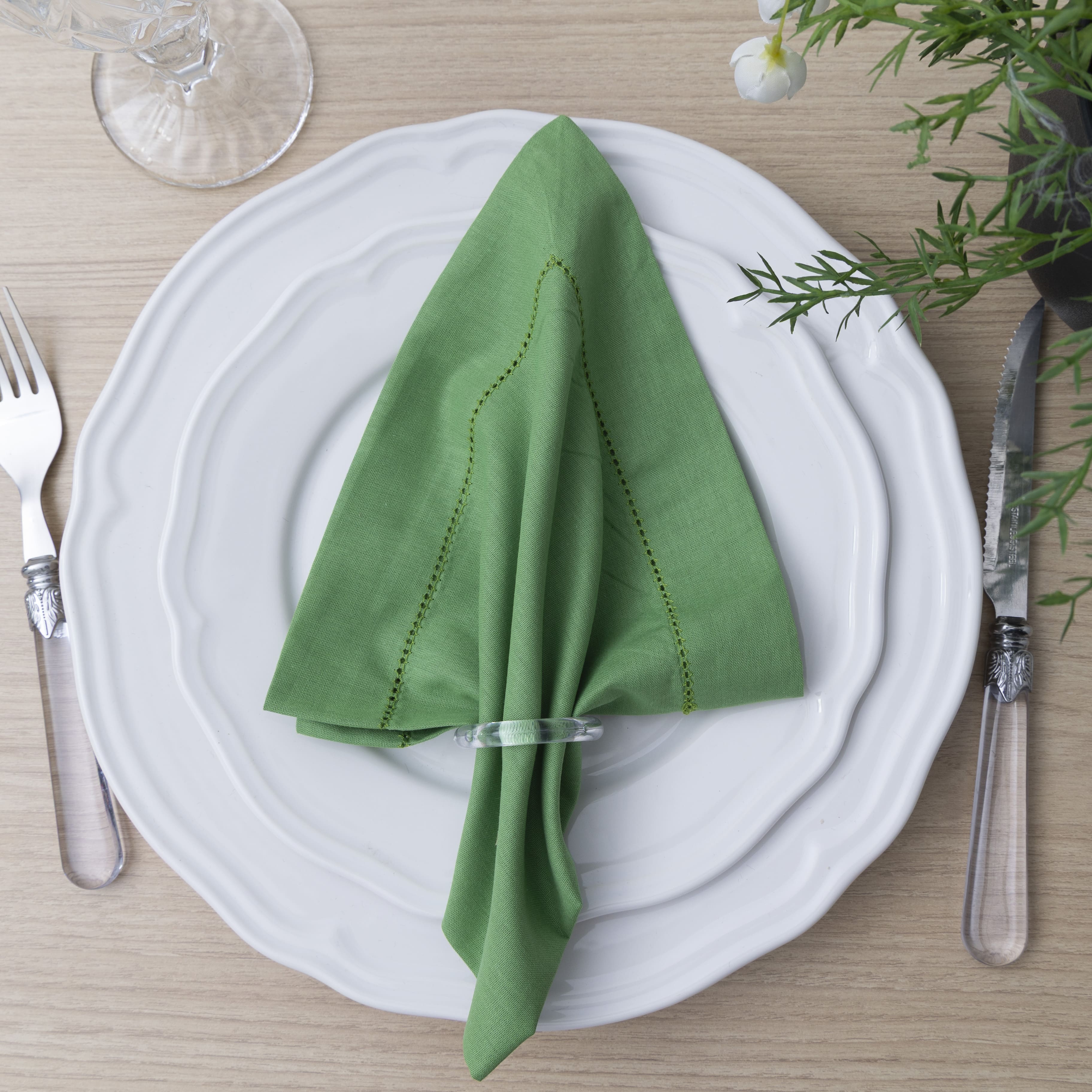 Guardanapos de Tecido 100% Algodão Ponto Ajour 12 Peças