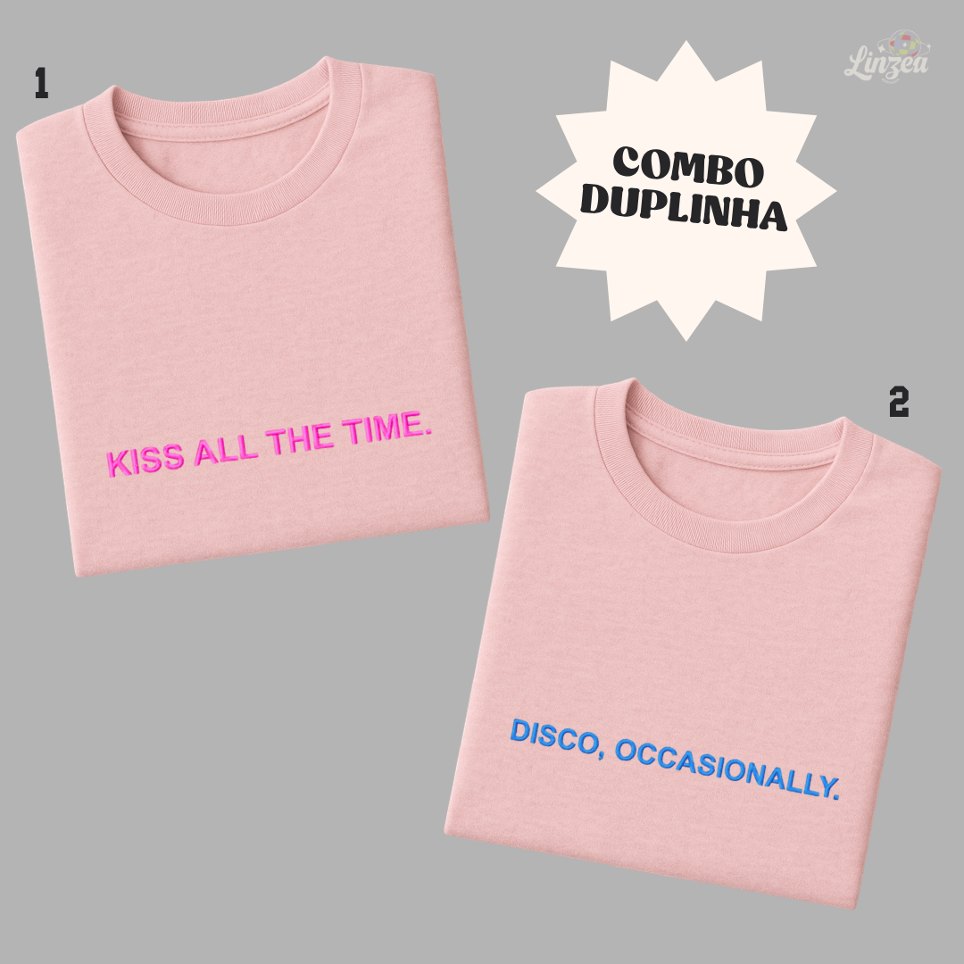 Combo Camisetas Harry Styles -  Kiss all the time. / Disco, occasionally.