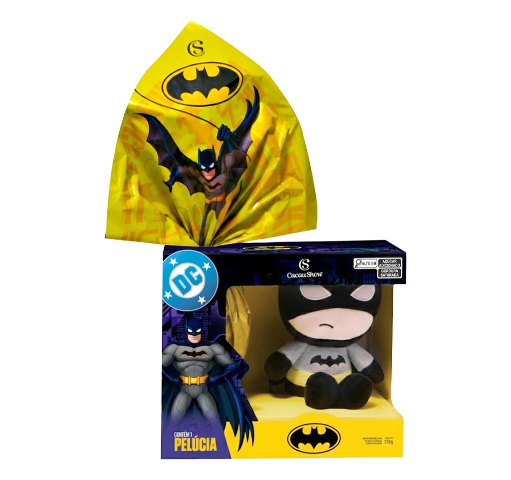 Ovo de Páscoa ao Leite Pelúcia Batman 170g
