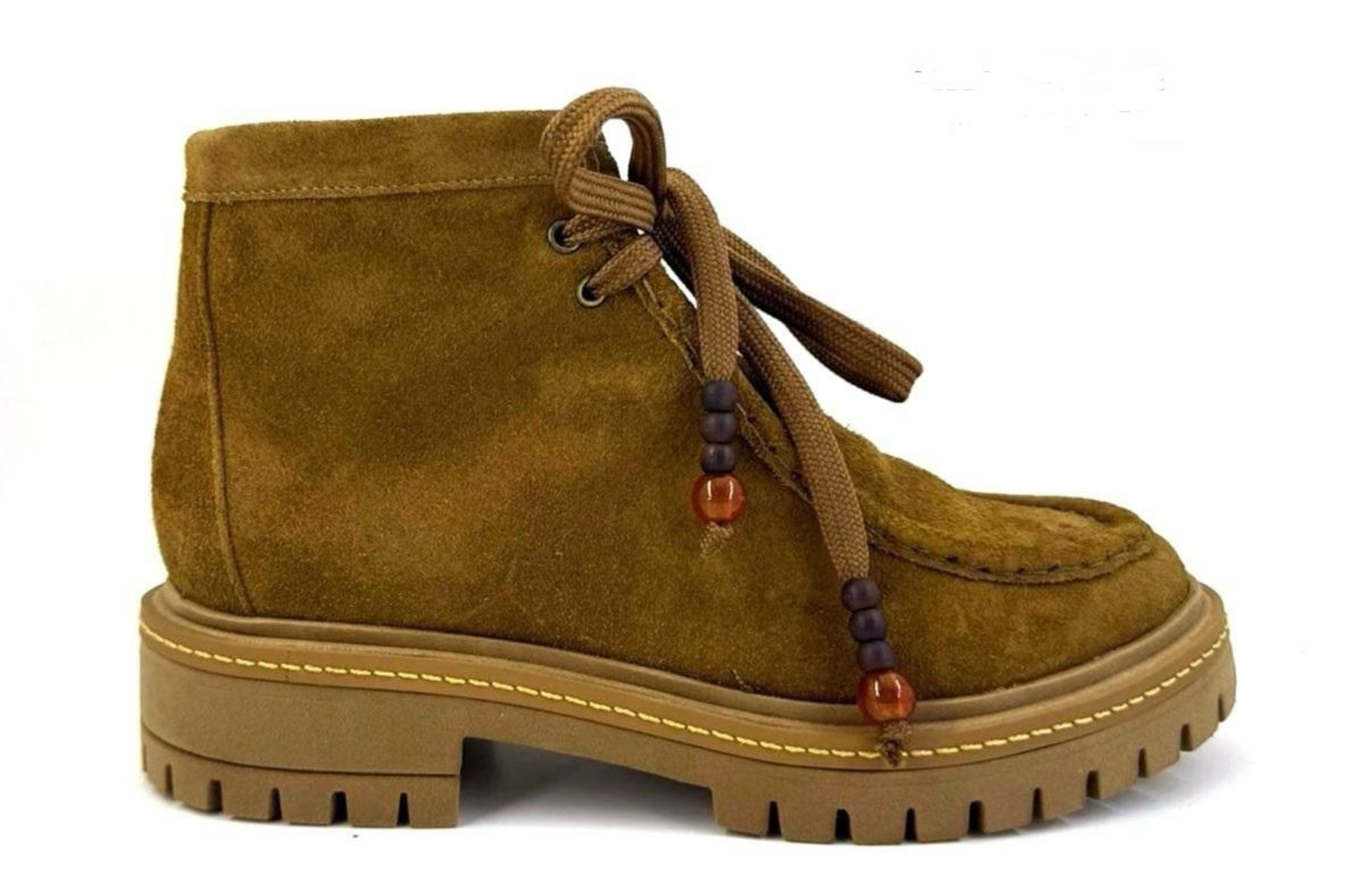 Bota Cano Curto Couro Premium   Cor Camel